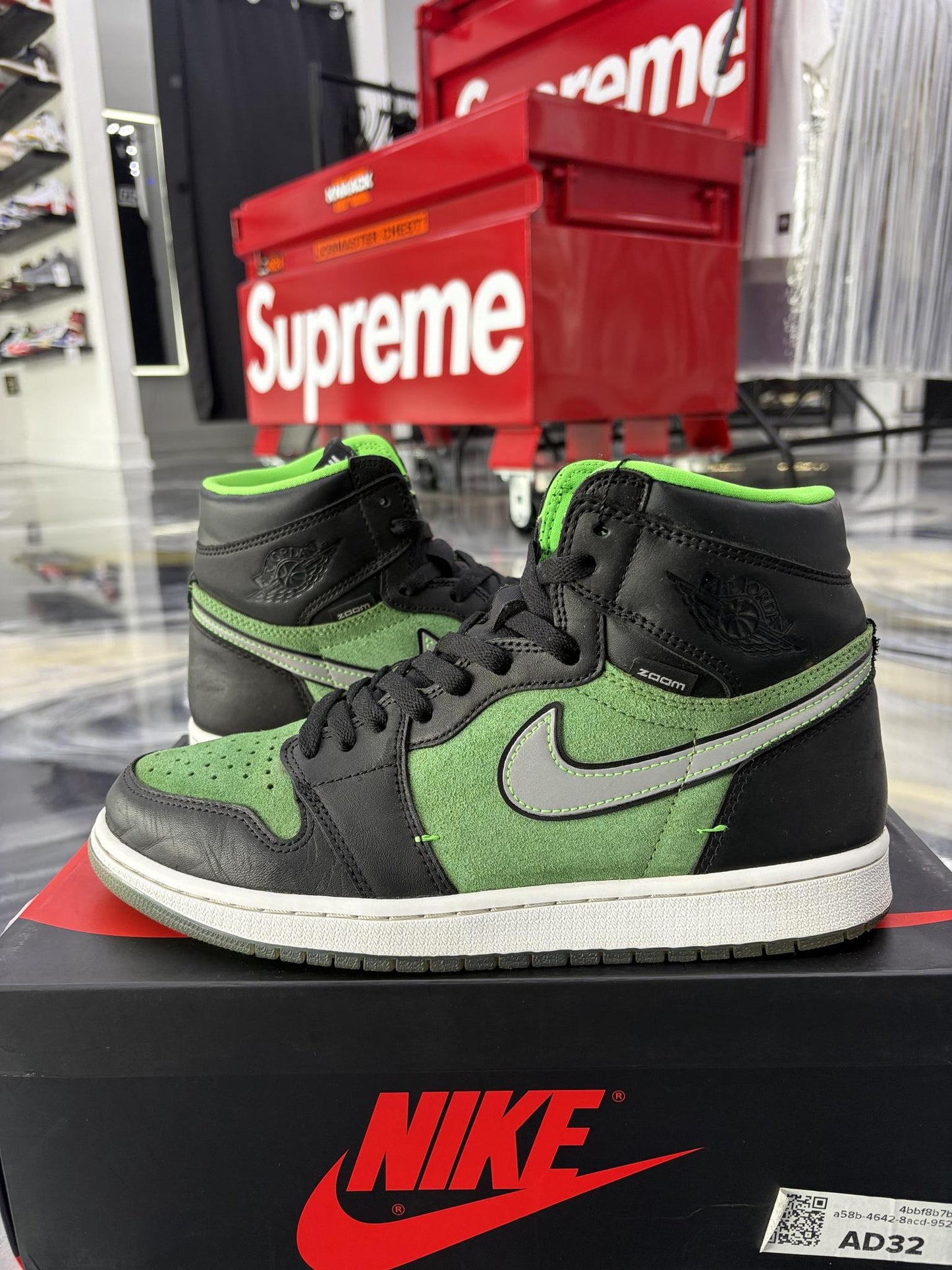 Jordan 1 High Zoom "Zen Green" Used Size 10.5