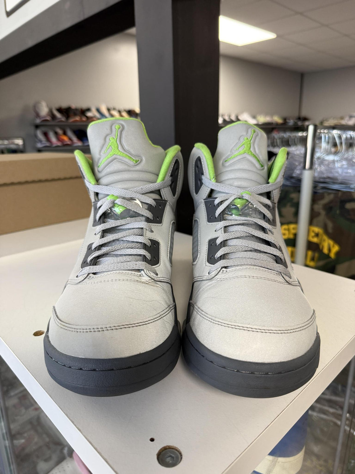 Jordan 5 "Green Bean" Used Size 13