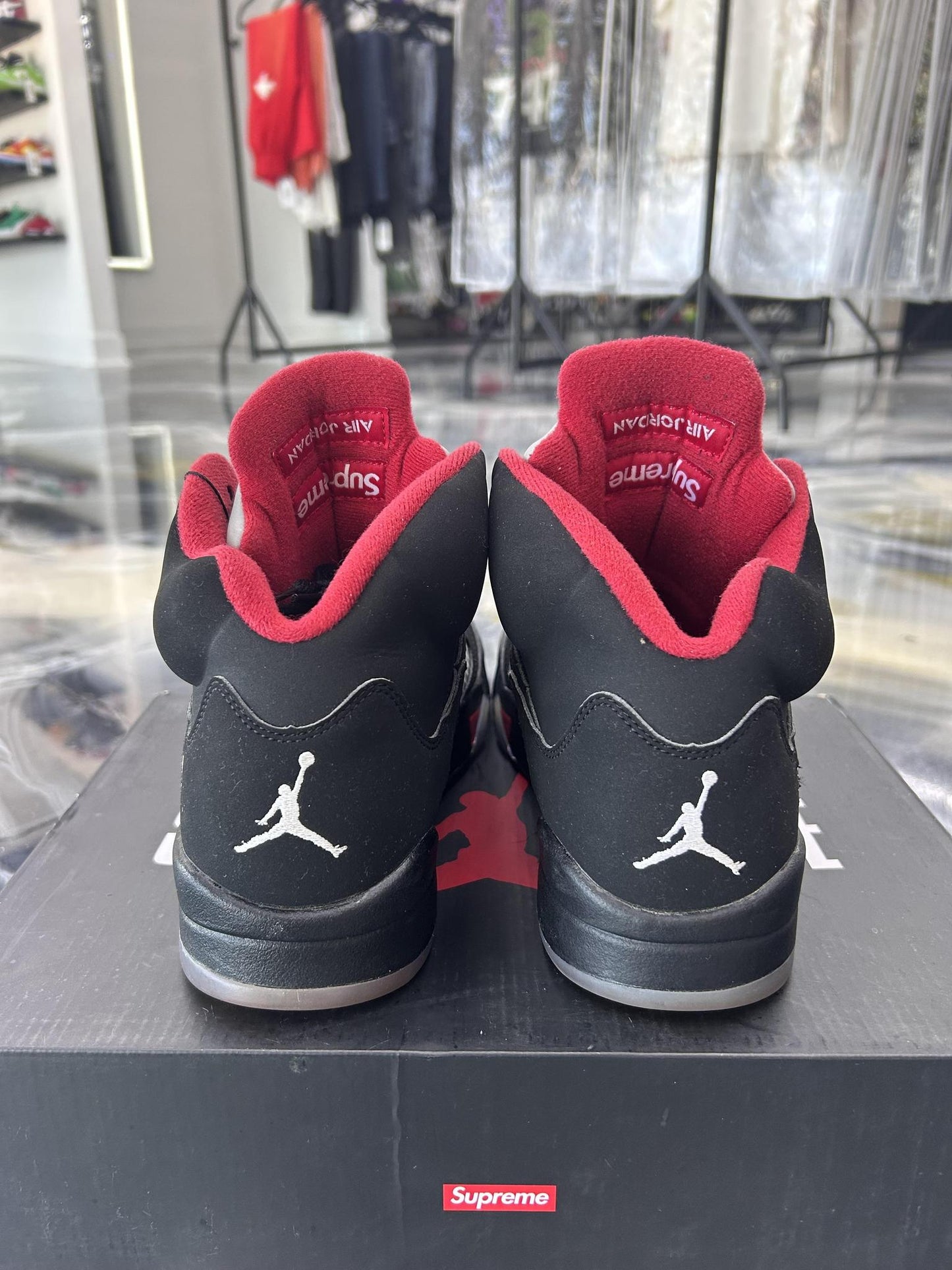 Jordan 5 Supreme "Black" Used Size 9