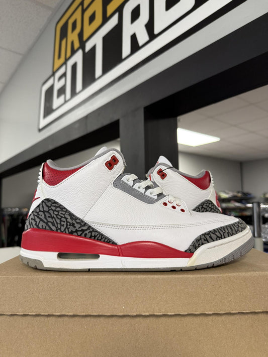 Jordan 3 "Fire Red" Used Size 9.5