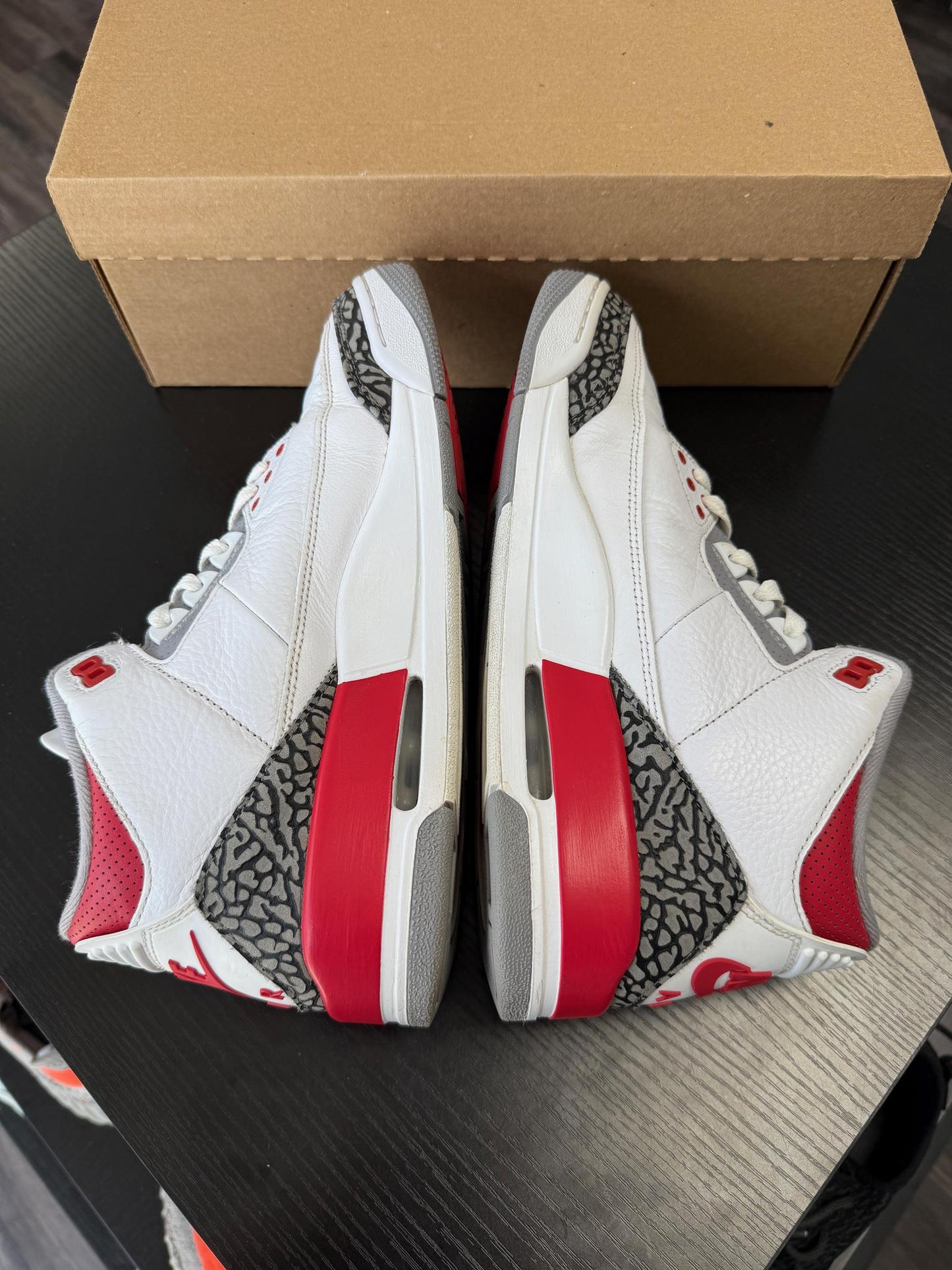 Jordan 3 Fire Red Used Size 9