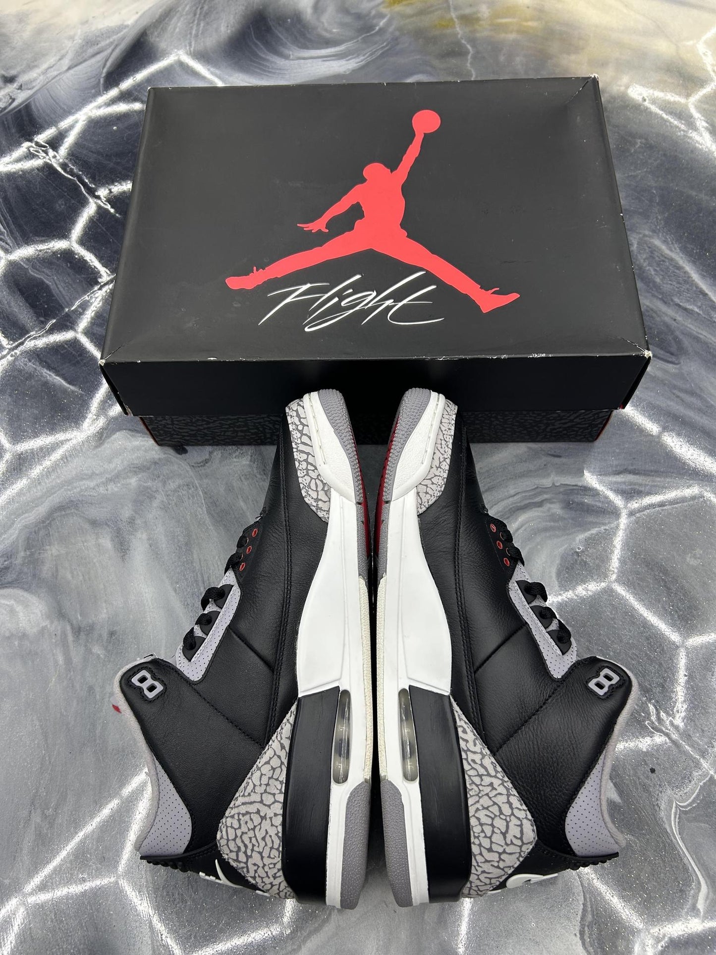 Jordan 3 "Black Cement" Used Size 12