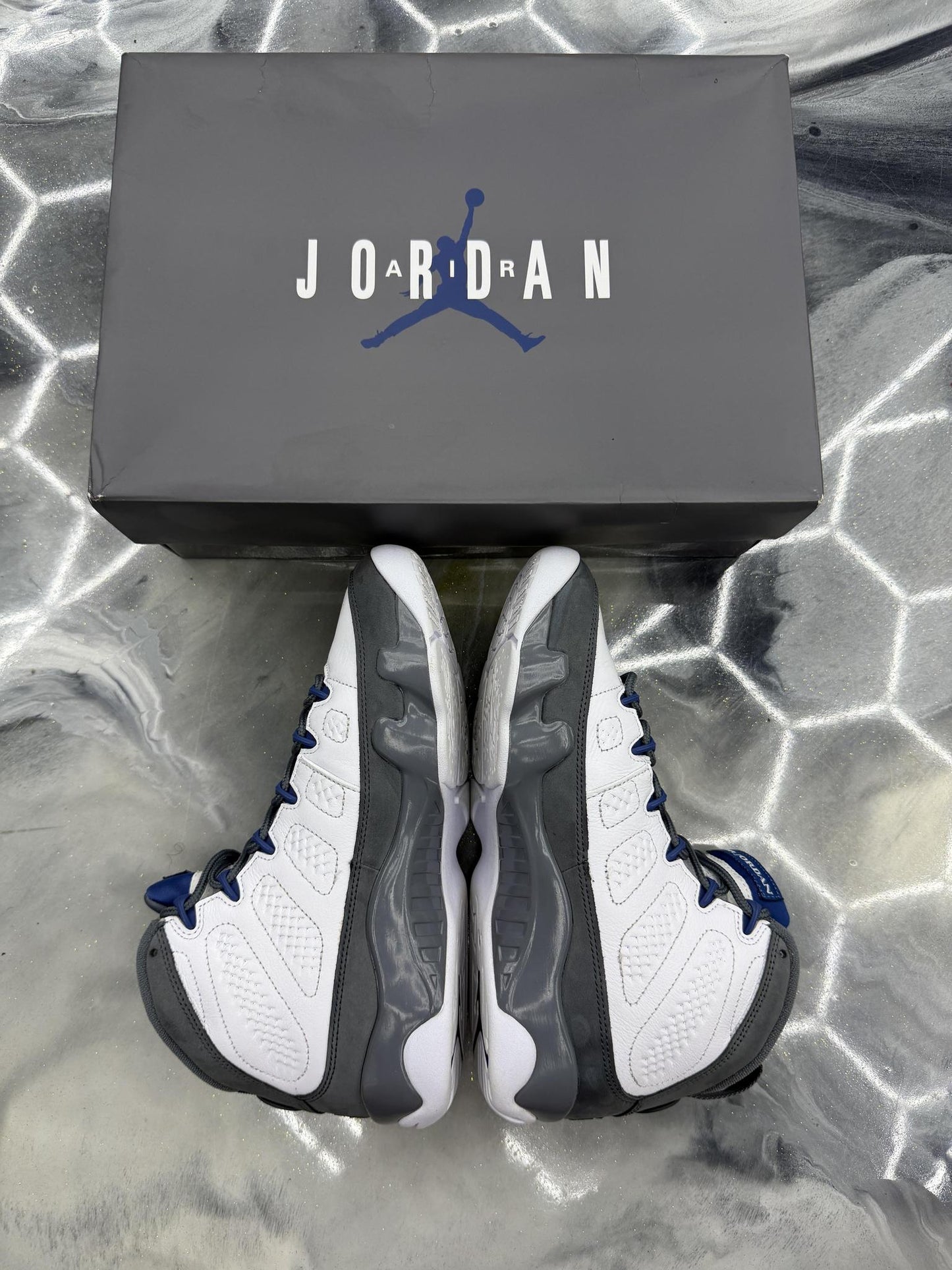 Jordan 9 Retro Flint Grey Used Size 8.5