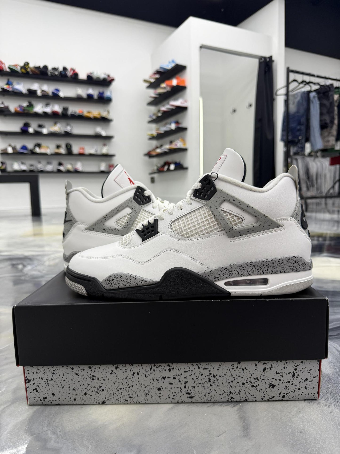 Jordan 4 "White Cement" Used Size 14