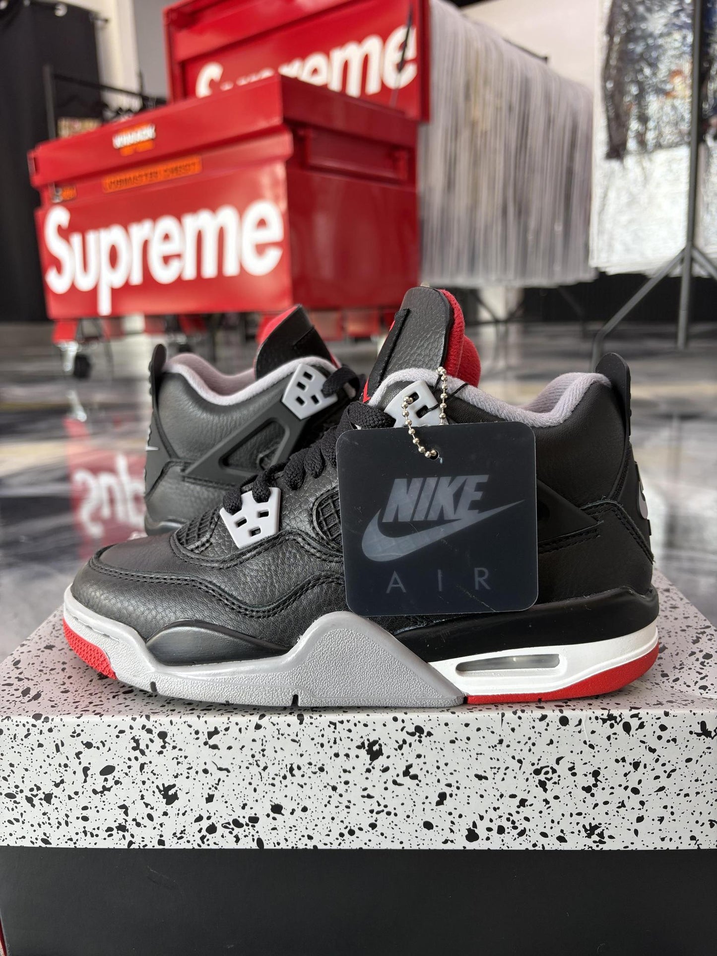 Jordan 4 "Bred Reimagined" Used Size 4Y/5.5W