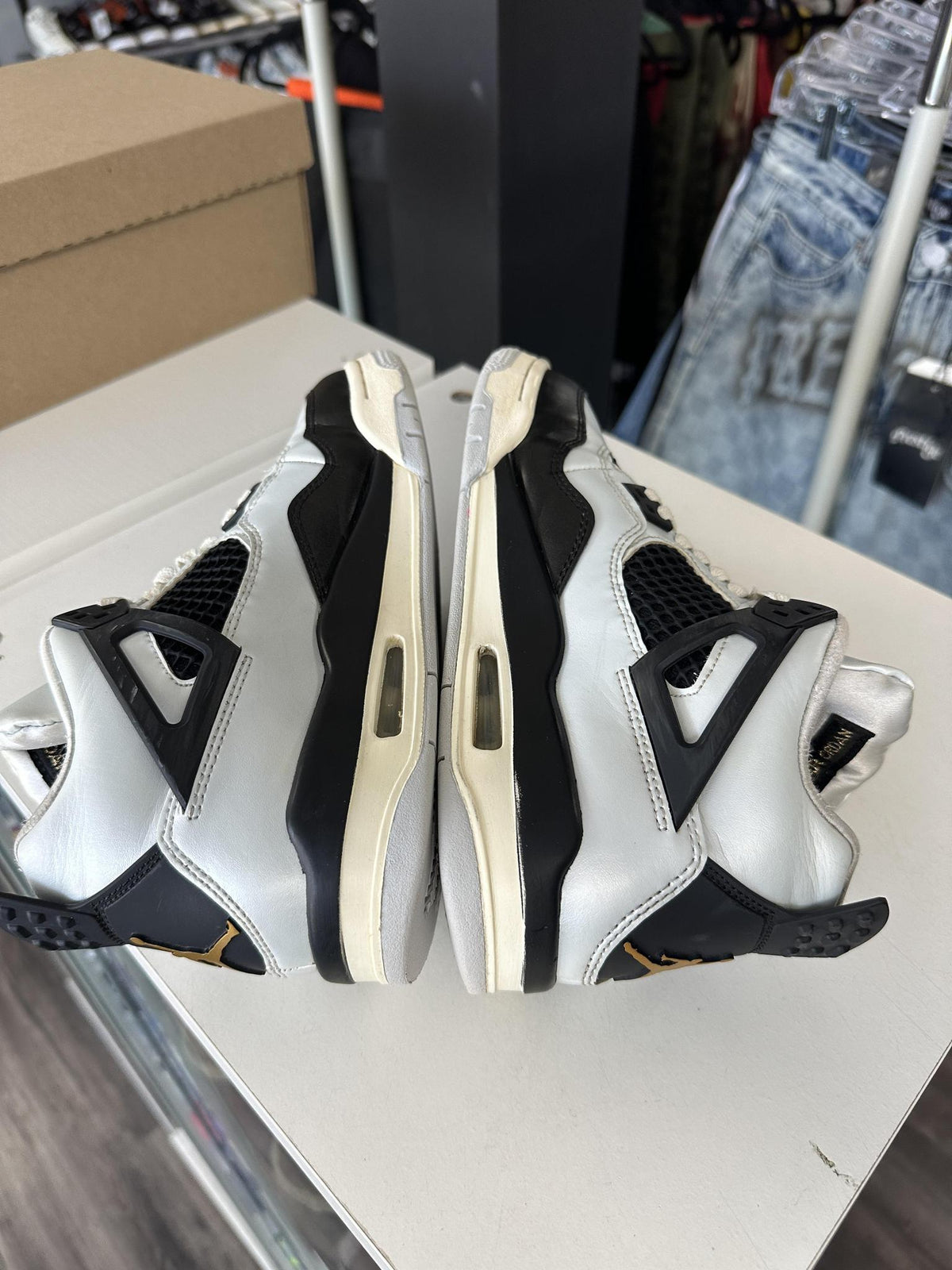 Jordan 4 Platinum Gold Used