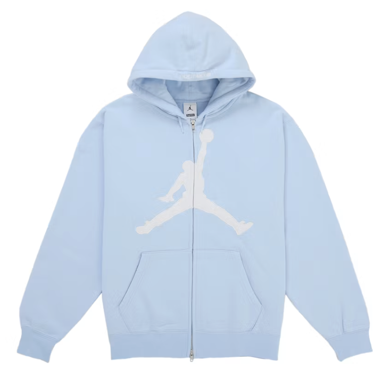 Supreme X Jordan Hooded Sweatshirt "University Blue"
