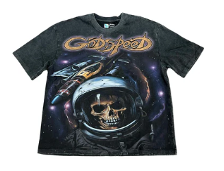 Godspeed Space Traveler Tee "Washed Black"