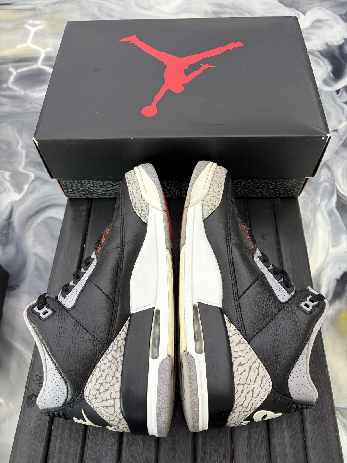 Jordan 3 "Black Cement" Used Size 9