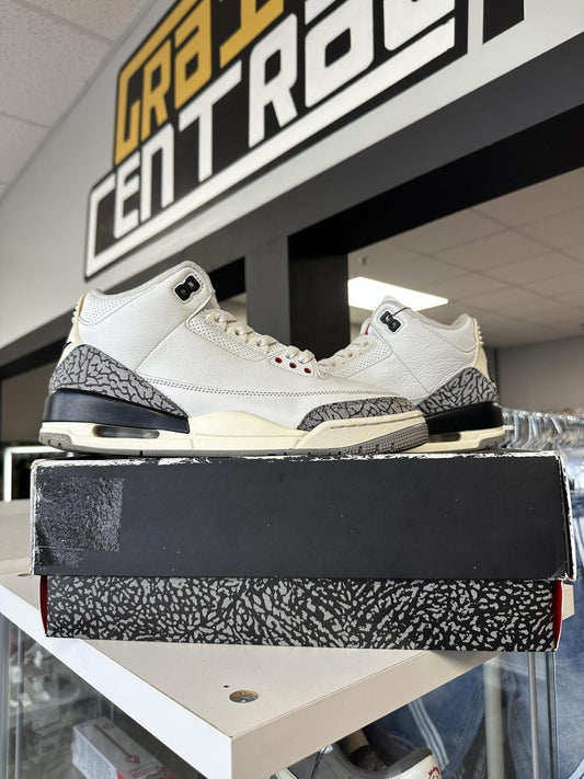 Jordan 3 "White Cement" Used Size 9