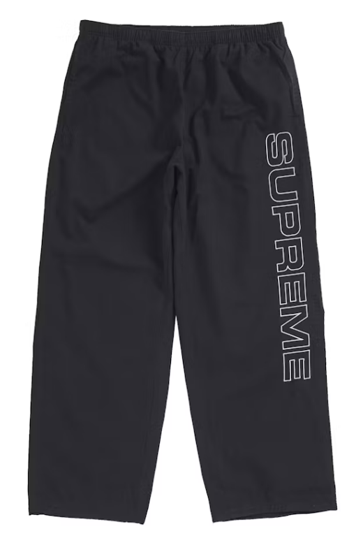Supreme Embroidered Ripstop Track Pant "Black"