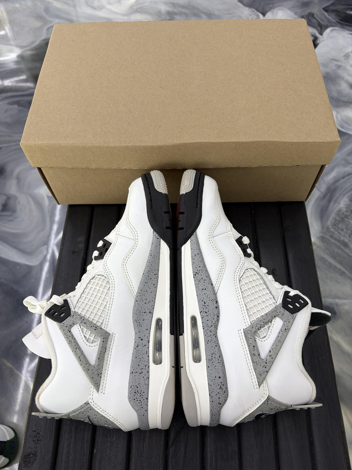 Jordan 4 "White Cement" Used Size 7Y/8.5W