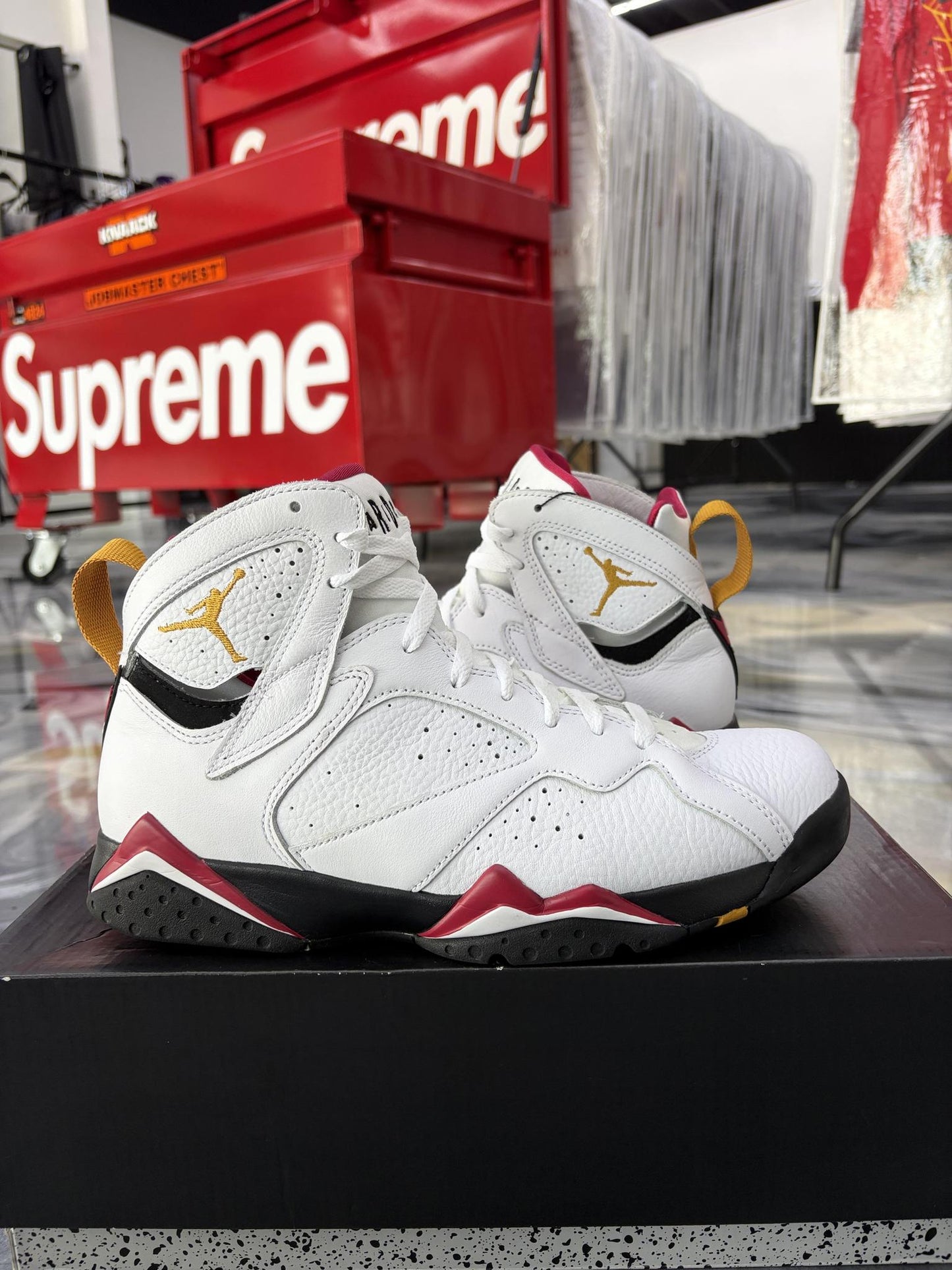 Jordan 7 "Cardinal" Used Size 9