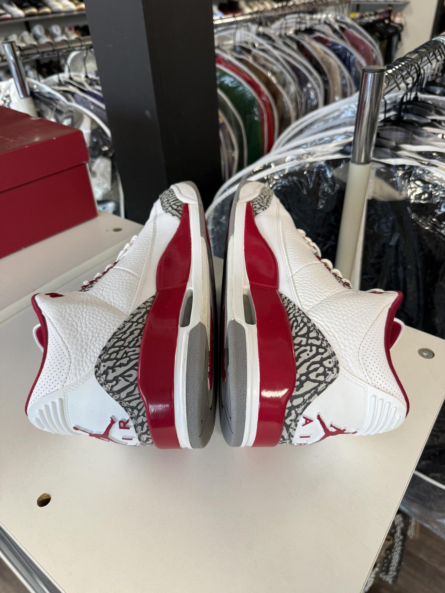 Jordan 3 "Cardinal" Used Size 12
