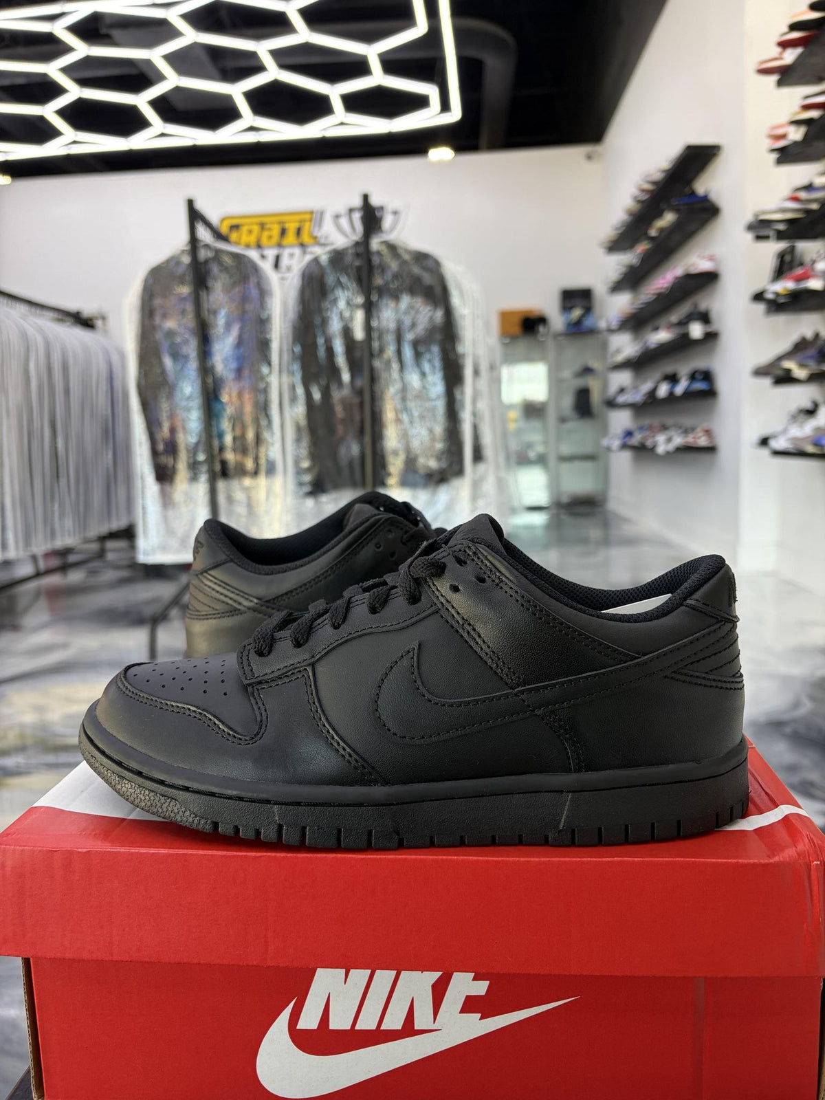 Nike Dunk Low "Triple Black" Used Size 7Y/8.5W
