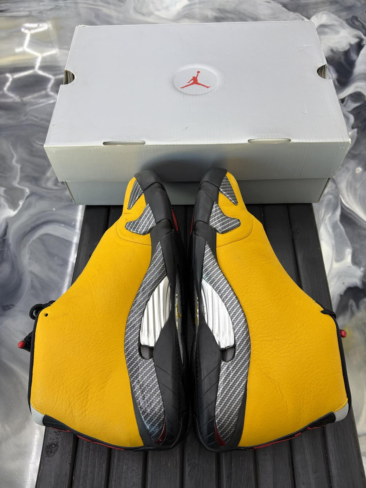 Jordan 14 "Reverse Ferrari" Used Size 11.5