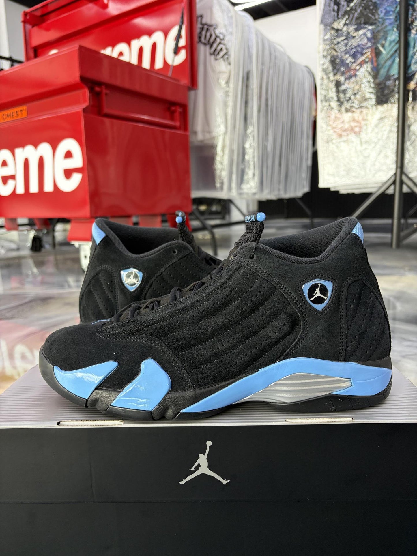 Jordan 14 "University Blue" Used Size 10.5