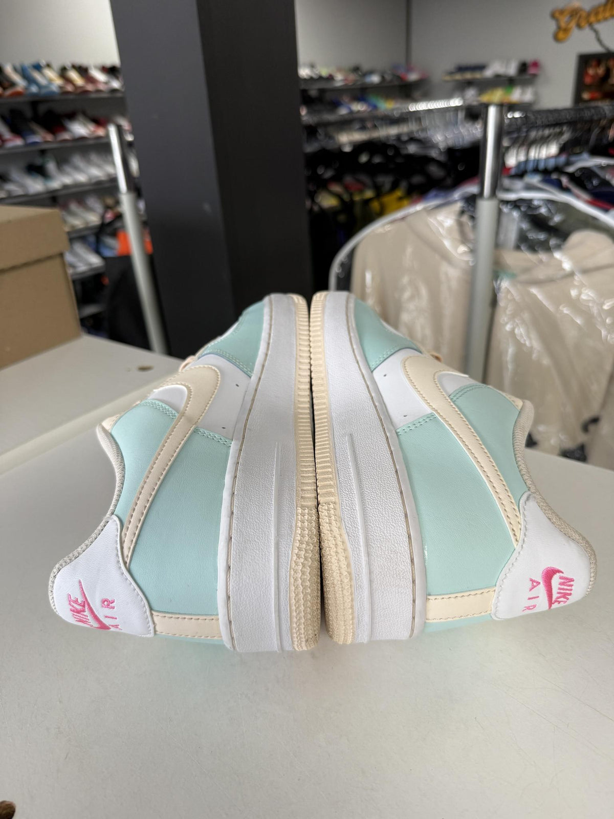 Nike Air Force 1 "Mint and White" Used Size 6.5Y/8W