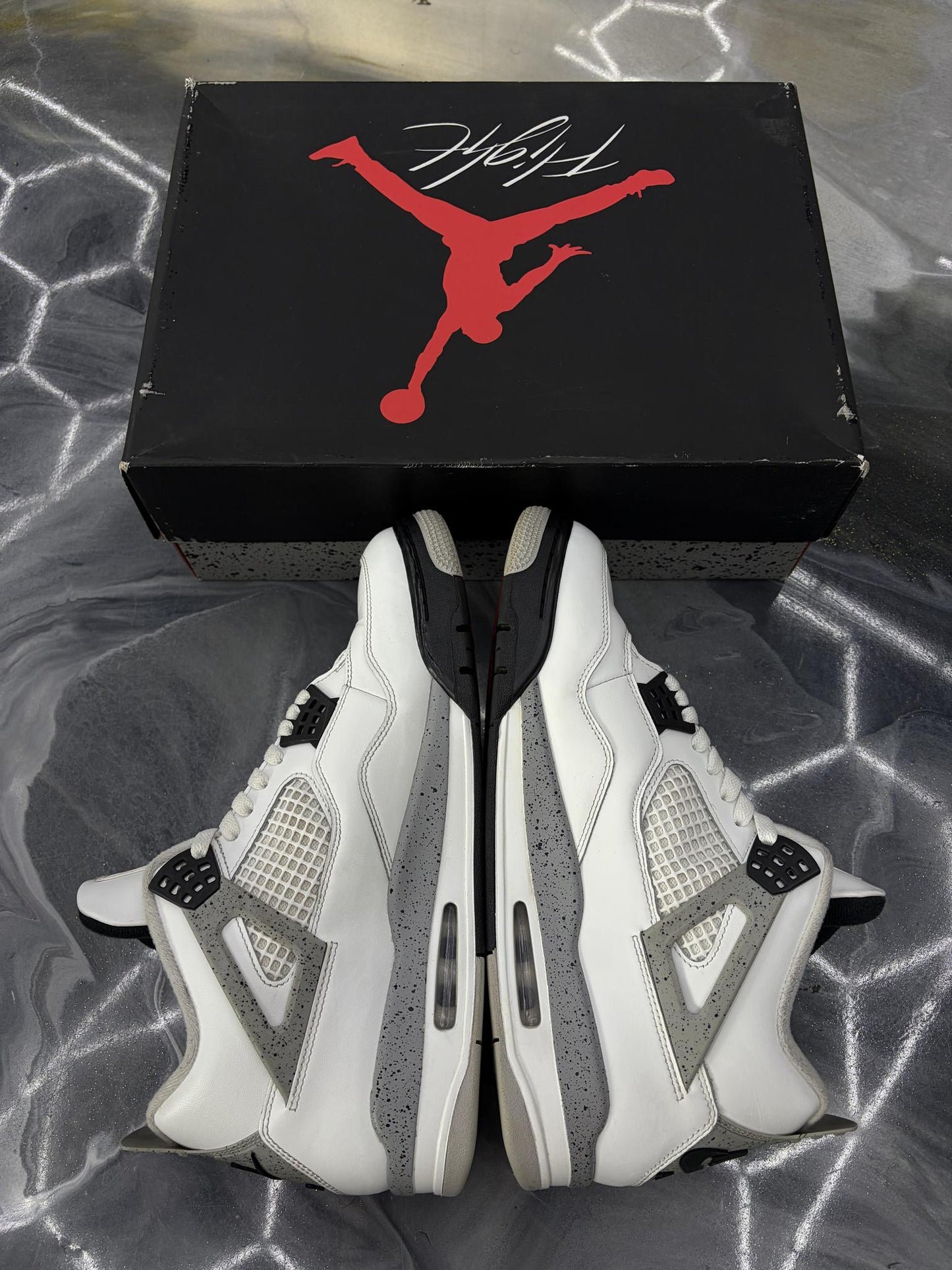 Jordan 4 "White Cement" Used Size 13
