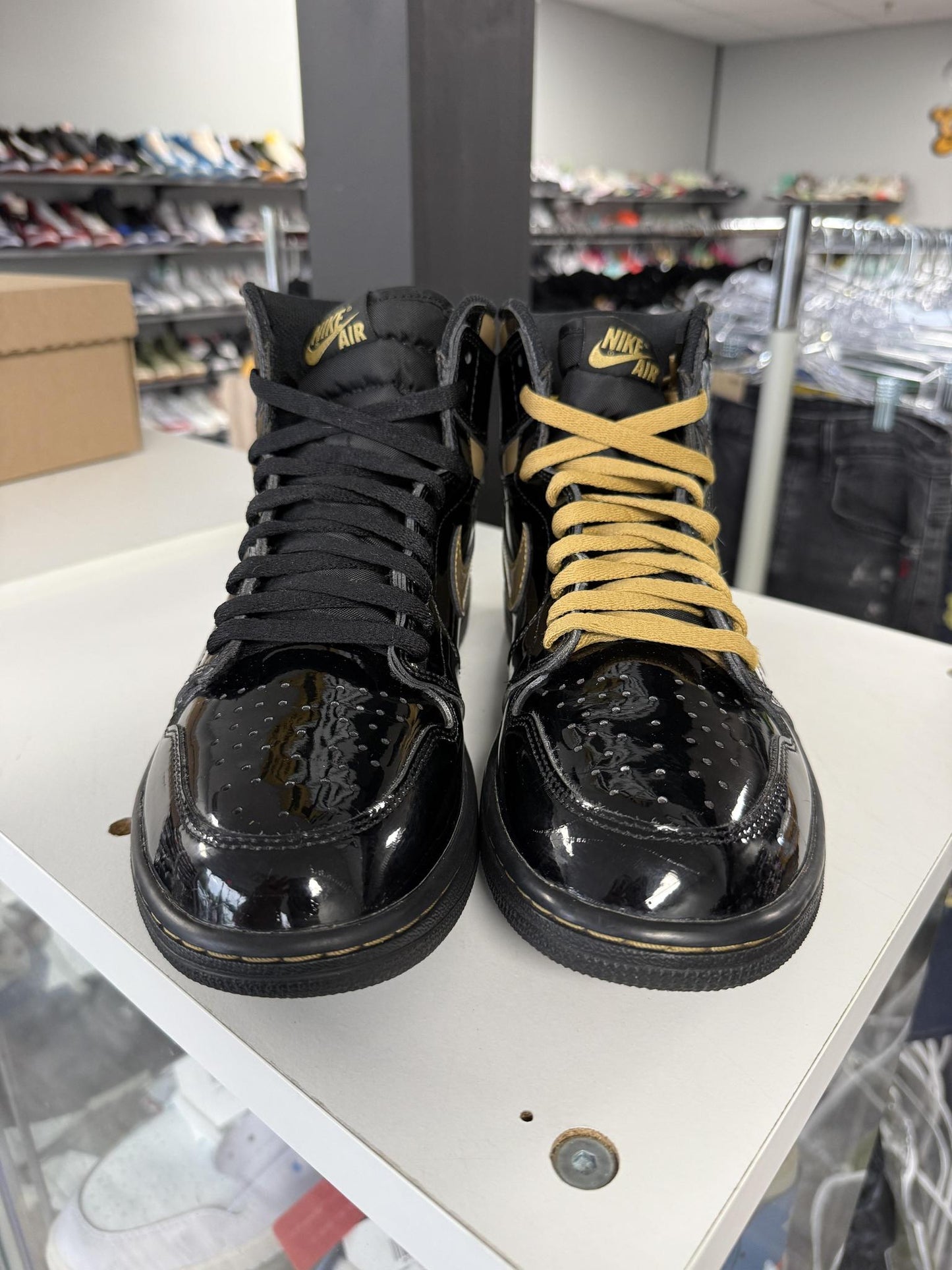 Jordan 1 "Patent Metallic Gold" Size 10.5