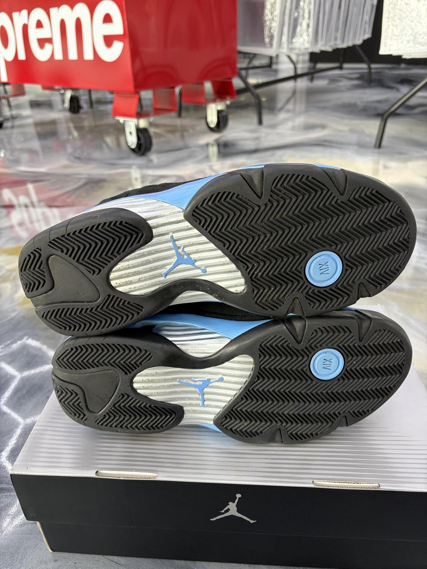 Jordan 14 "University Blue" Used Size 10.5