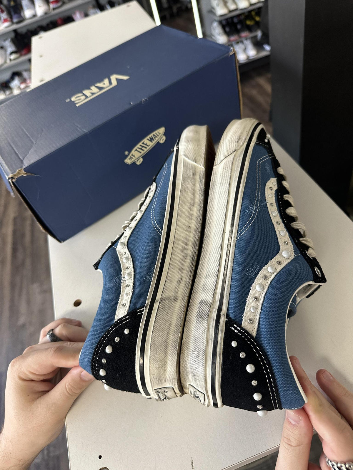Vans Old Skool "Pearlized Navy" Used Size 12