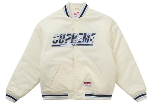 Supreme X Mitchell & Ness Varsity Jacket "University Blue/Sail"