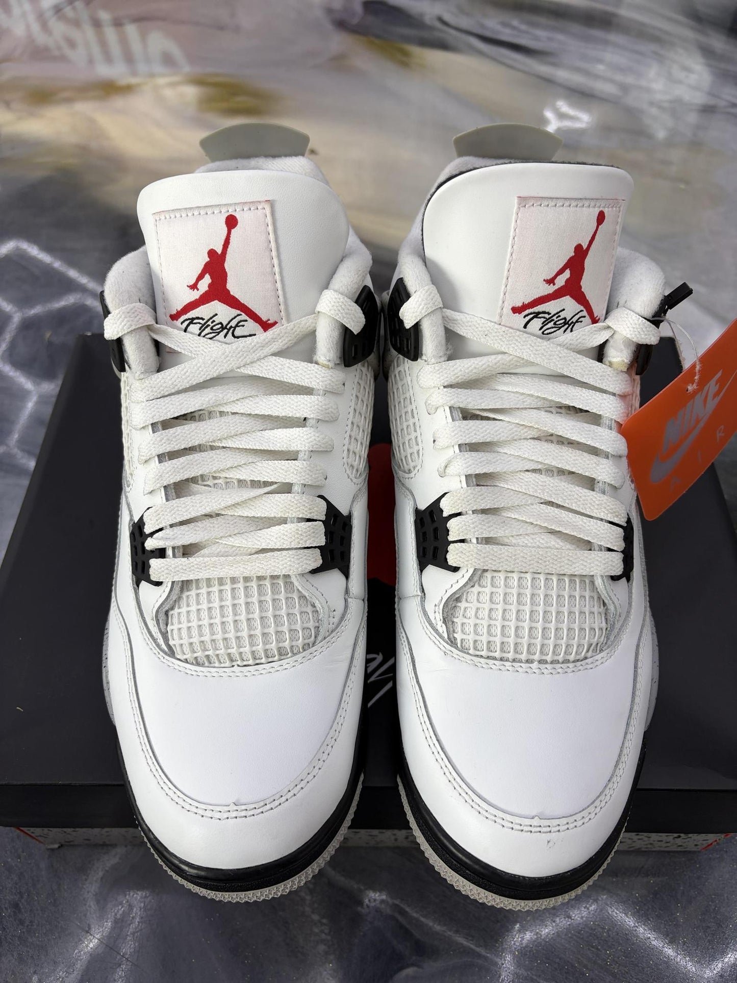 Jordan 4 "White Cement" Used Size 10