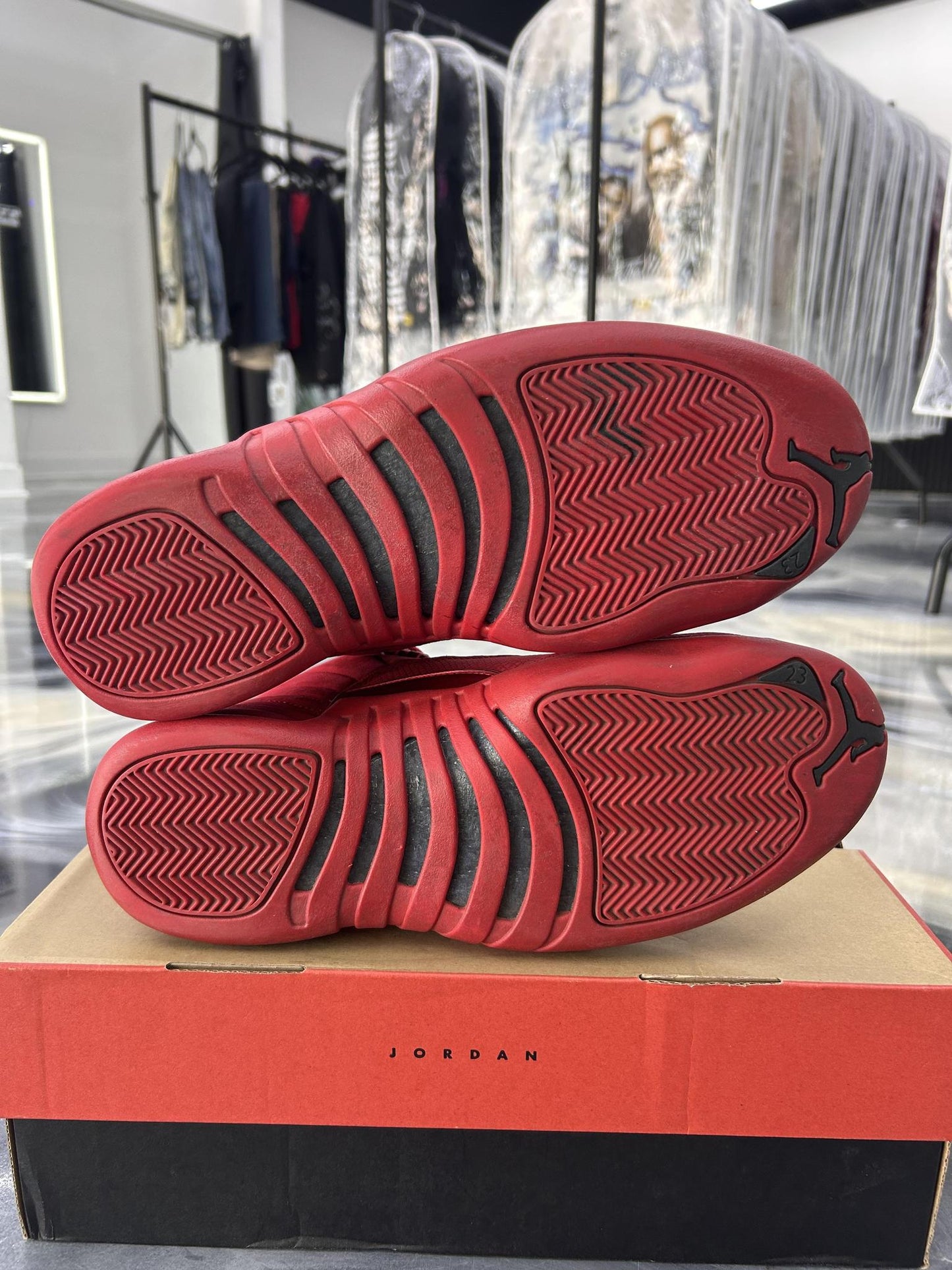 Jordan 12 "Red Suede" Used Size 10