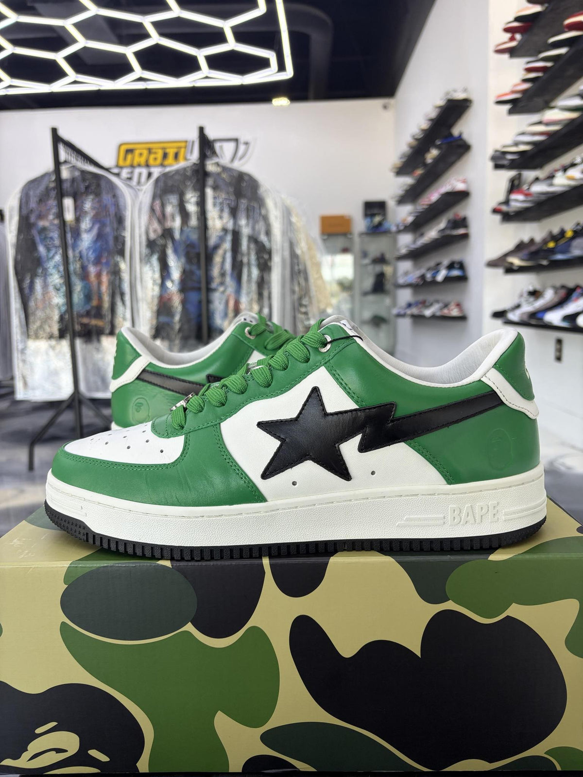 Bape Sta "Green/Black" Used Size 11