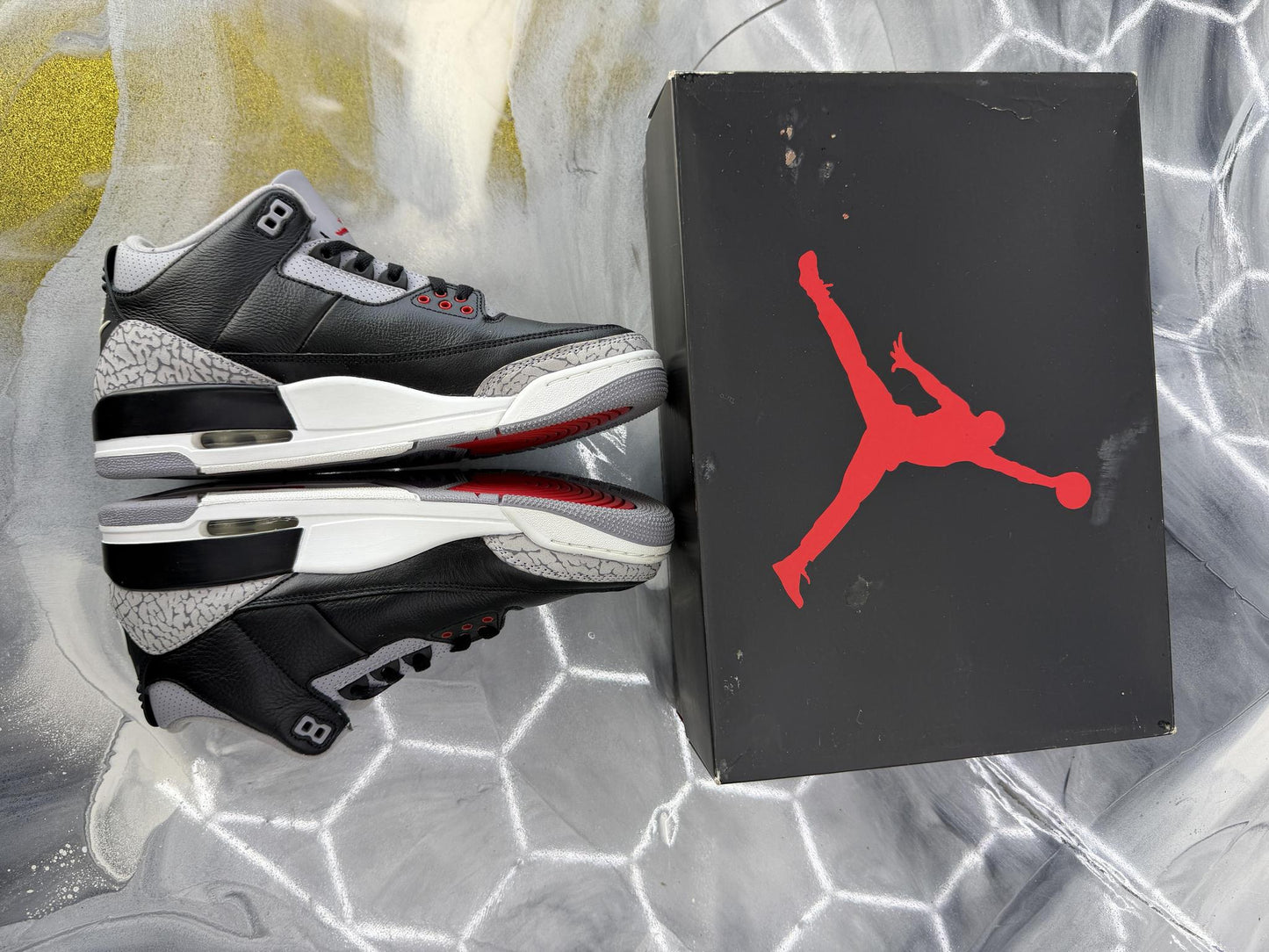 Jordan 3 "Black Cement" Used Size 10