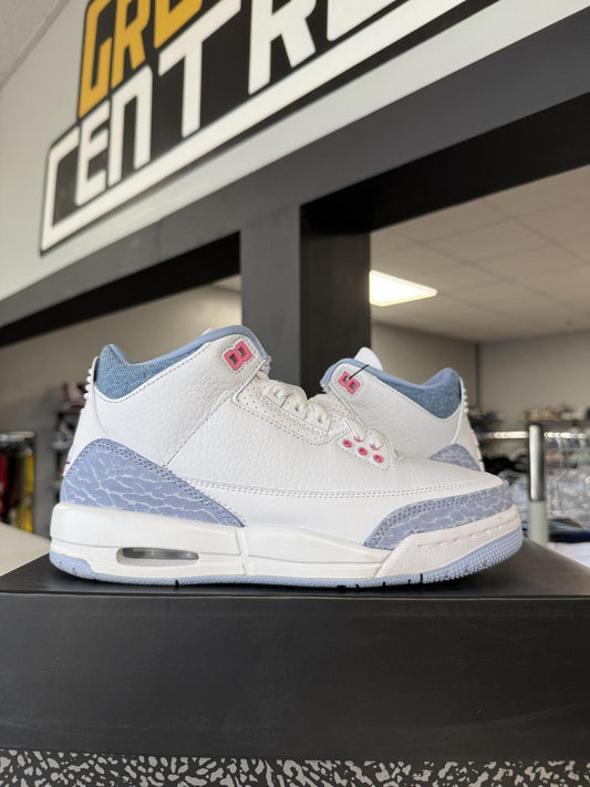 Jordan 3 "White Cobalt Bliss" Used Size 5.5Y/7W