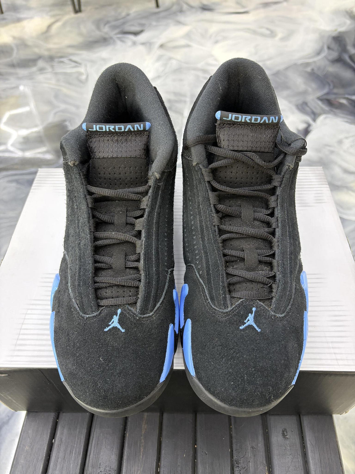Jordan 14 "Black University Blue" Used Size 10