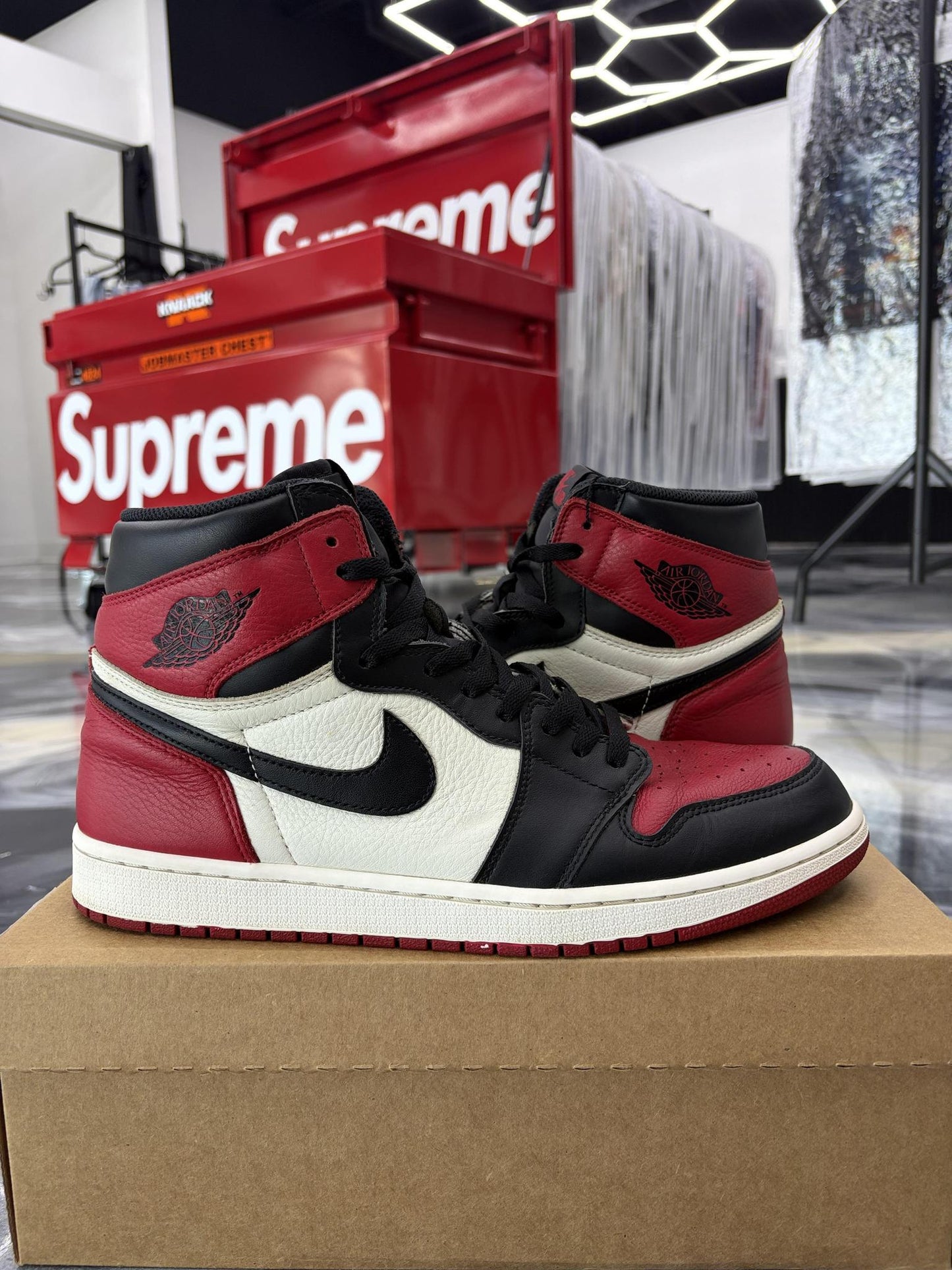 Jordan 1 "Bred Toe" Used Size 13