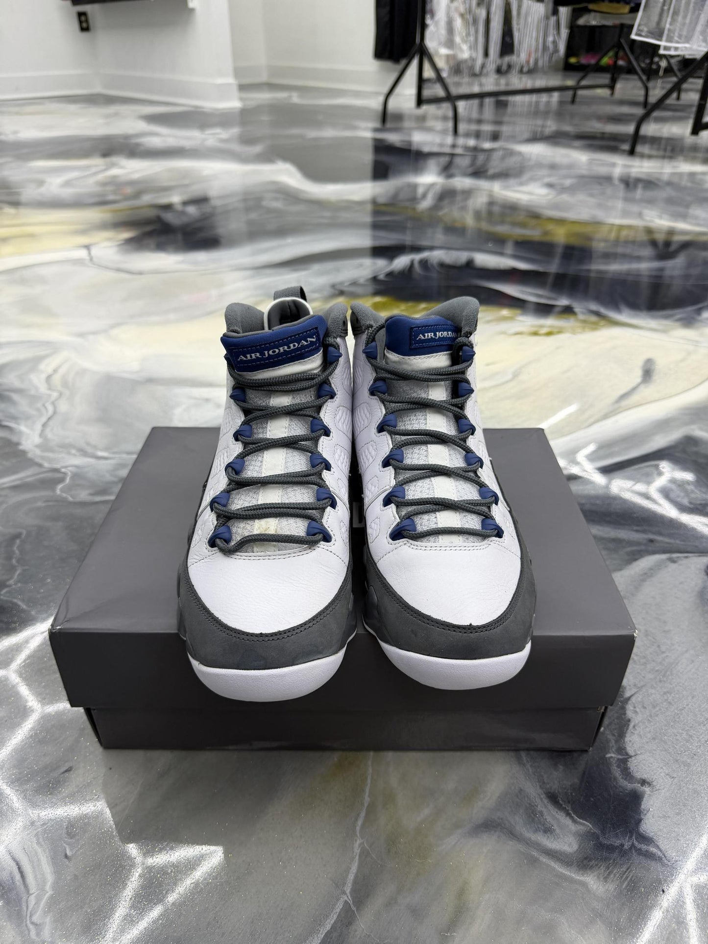 Jordan 9 Retro Flint Grey Used Size 8.5