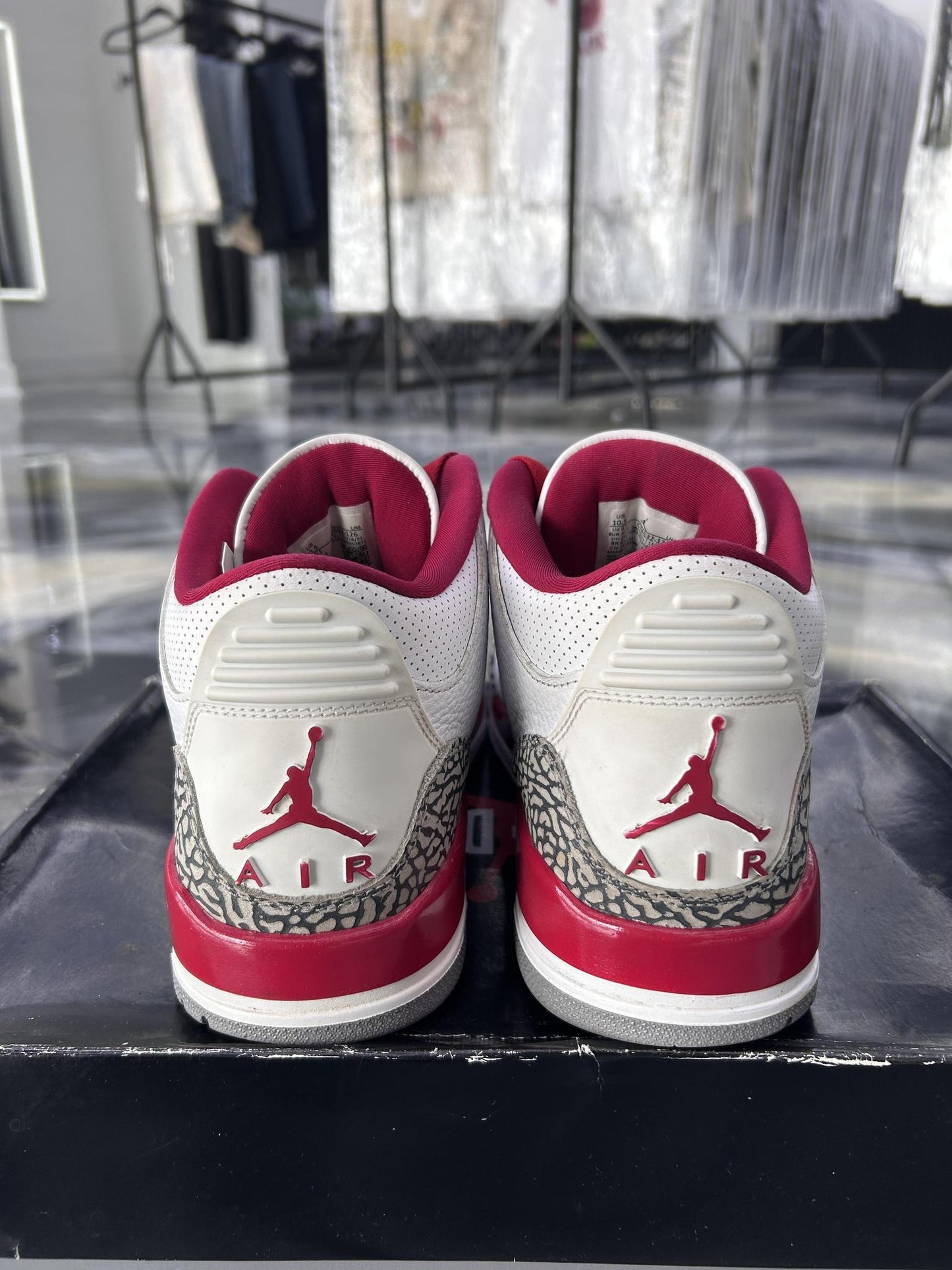 Jordan 3 "Cardinal" Used Size 10.5
