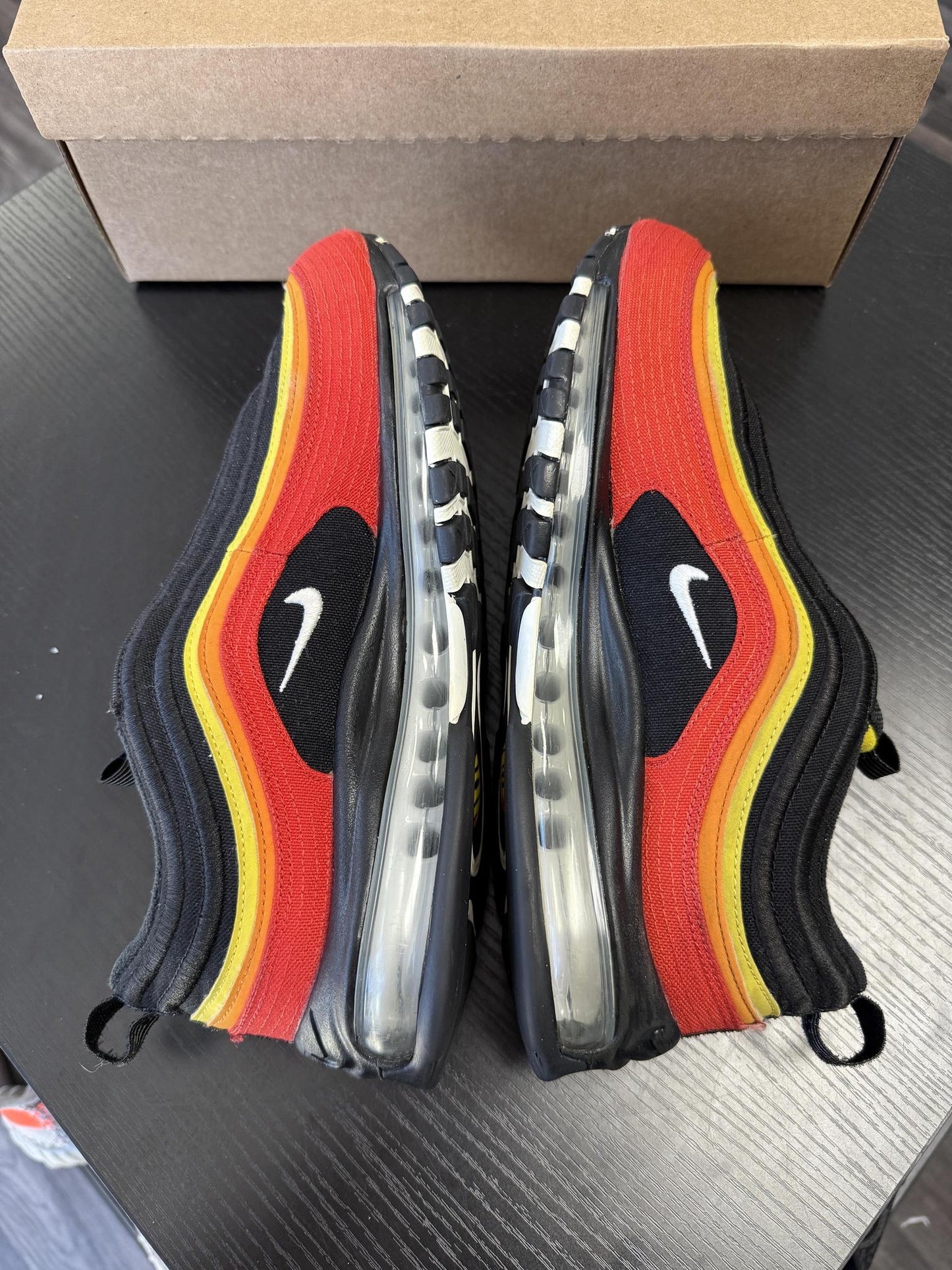 Nike Air Max 97 "Black/Red/Yellow" Used Size 10.5