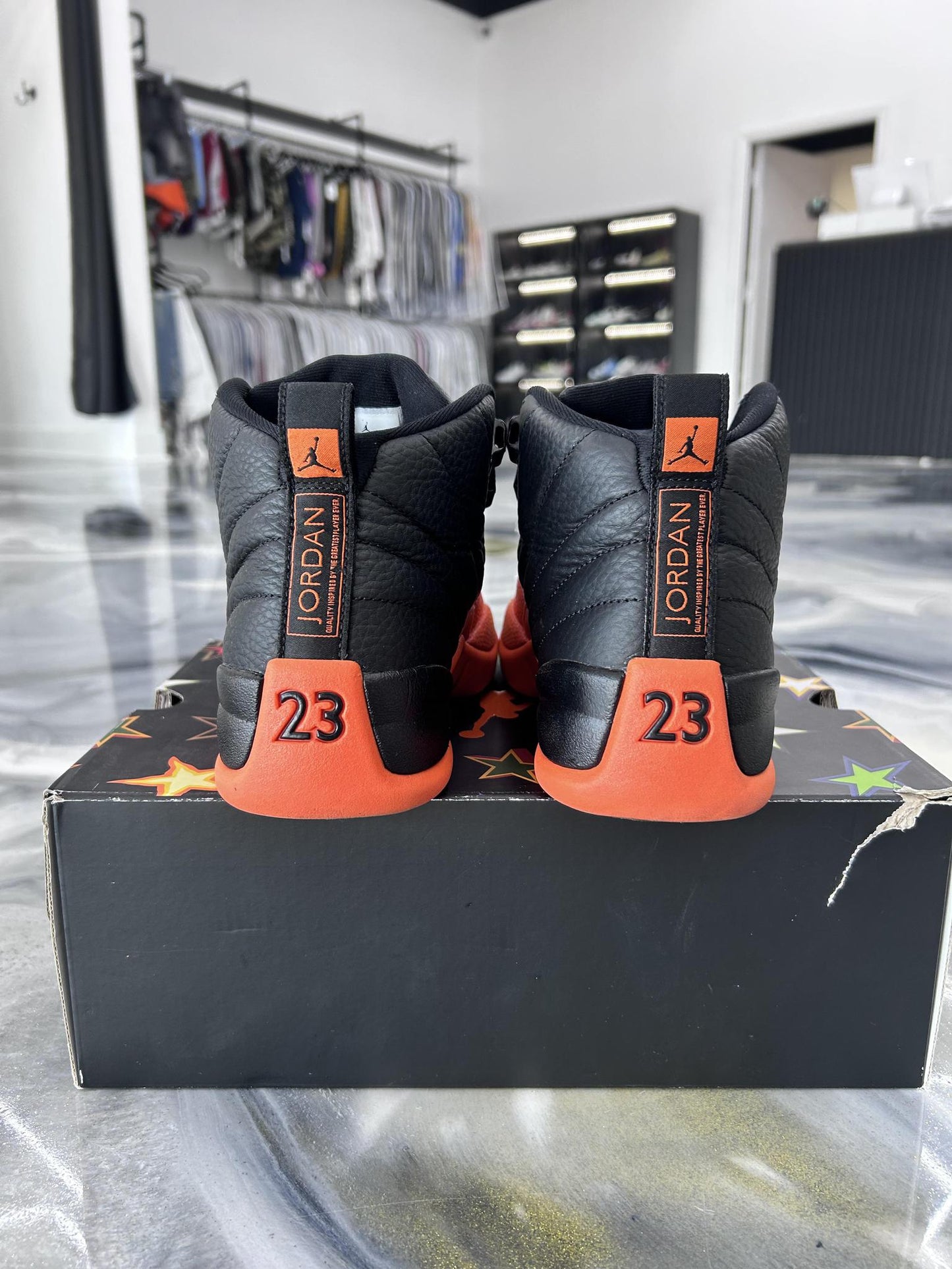 Jordan 12 "Brilliant Orange" Used Size 6Y/7.5W