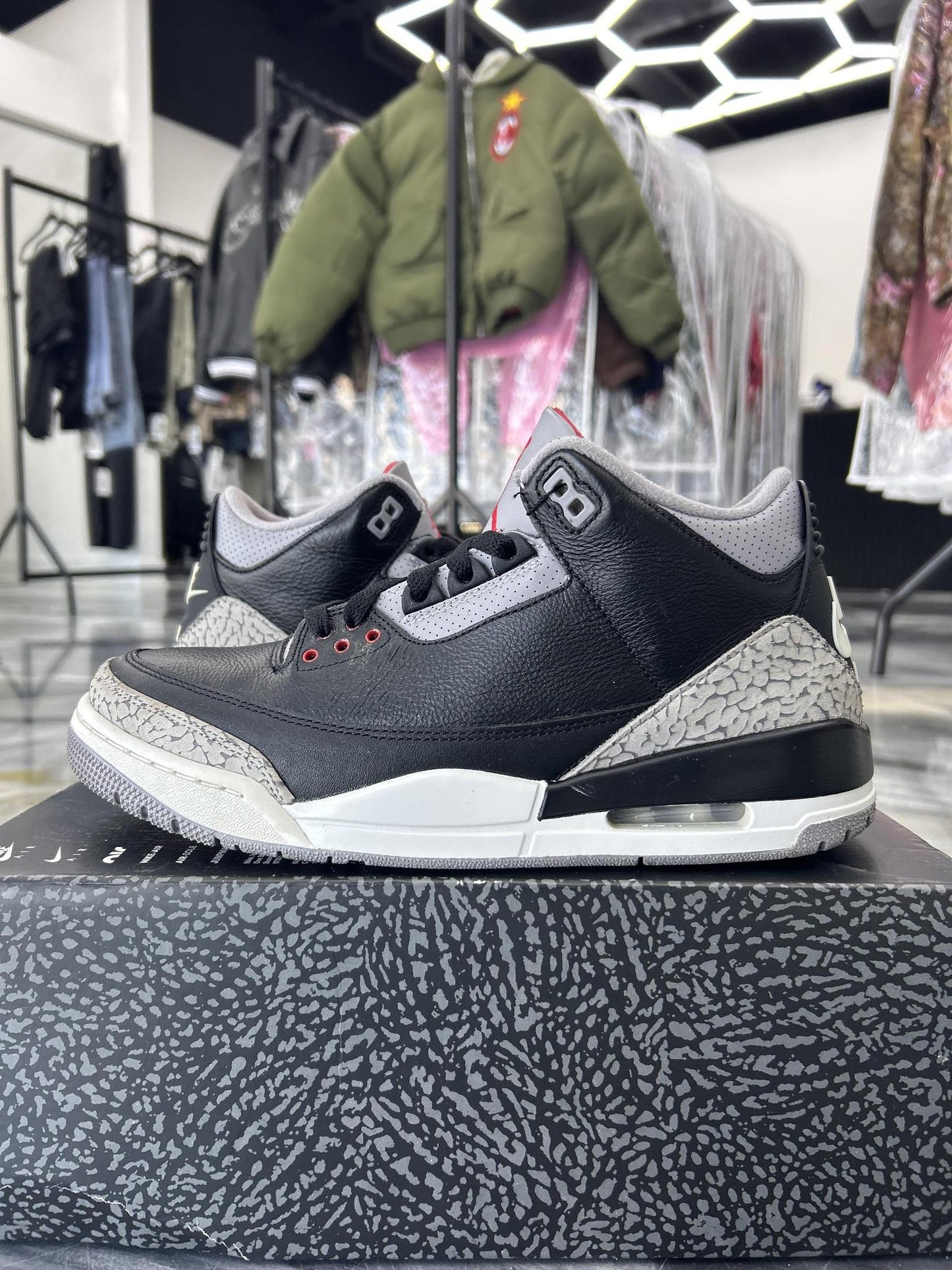 Jordan 3 "Black Cement" Used Size 9.5
