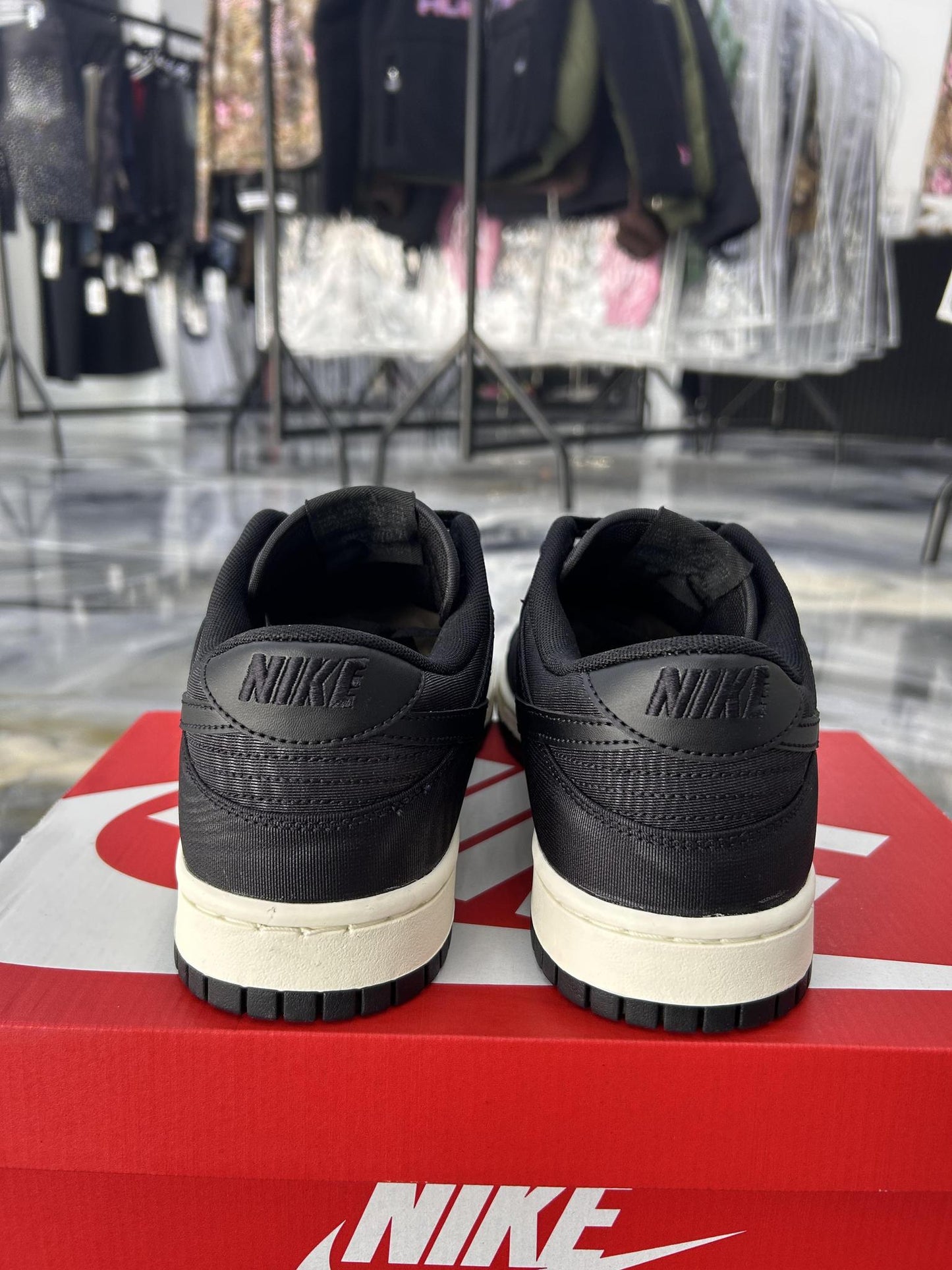 Nike Dunk Low "Black Canvas" Used Size 11.5