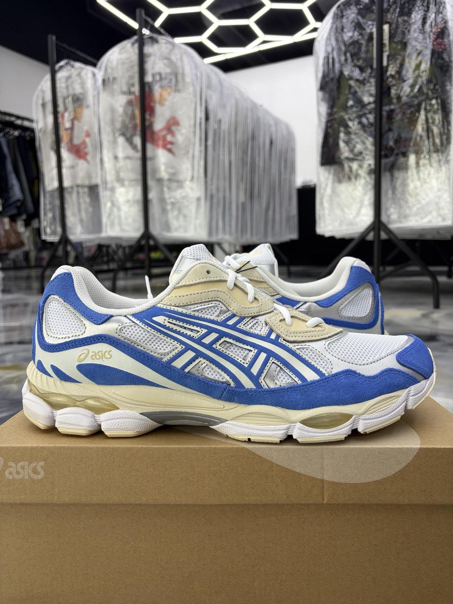 Asic Gel-NYC "White Blue Coast" Size 13