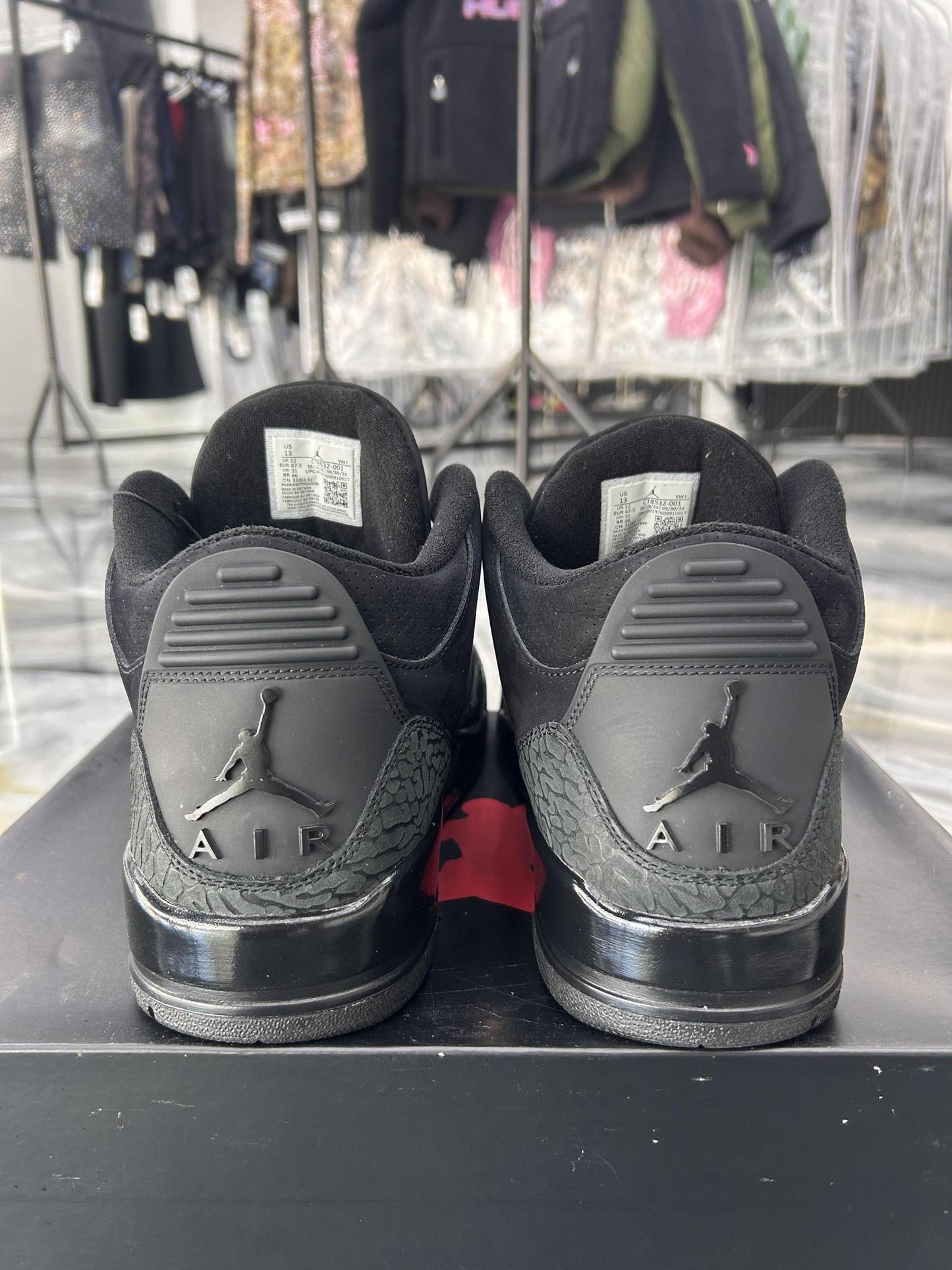 Jordan 3 "Black Cat" Used Size 13