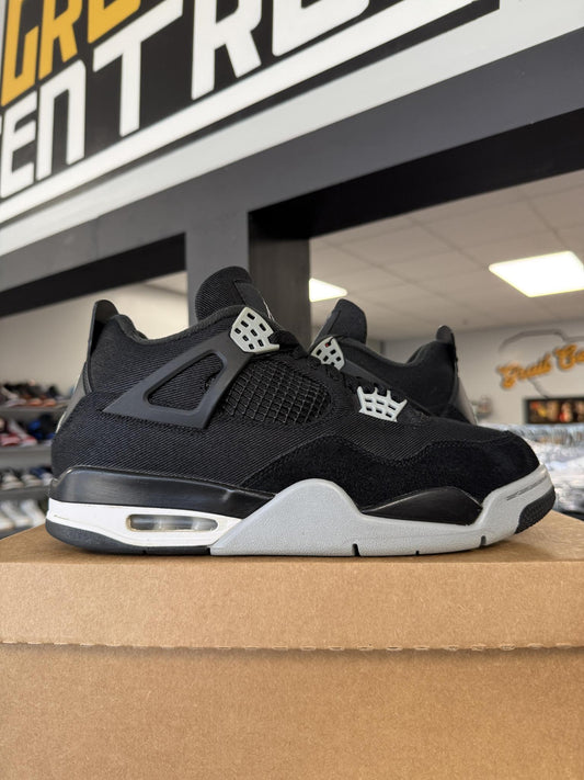 Jordan 4 "Black Canvas" Used Size 9.5