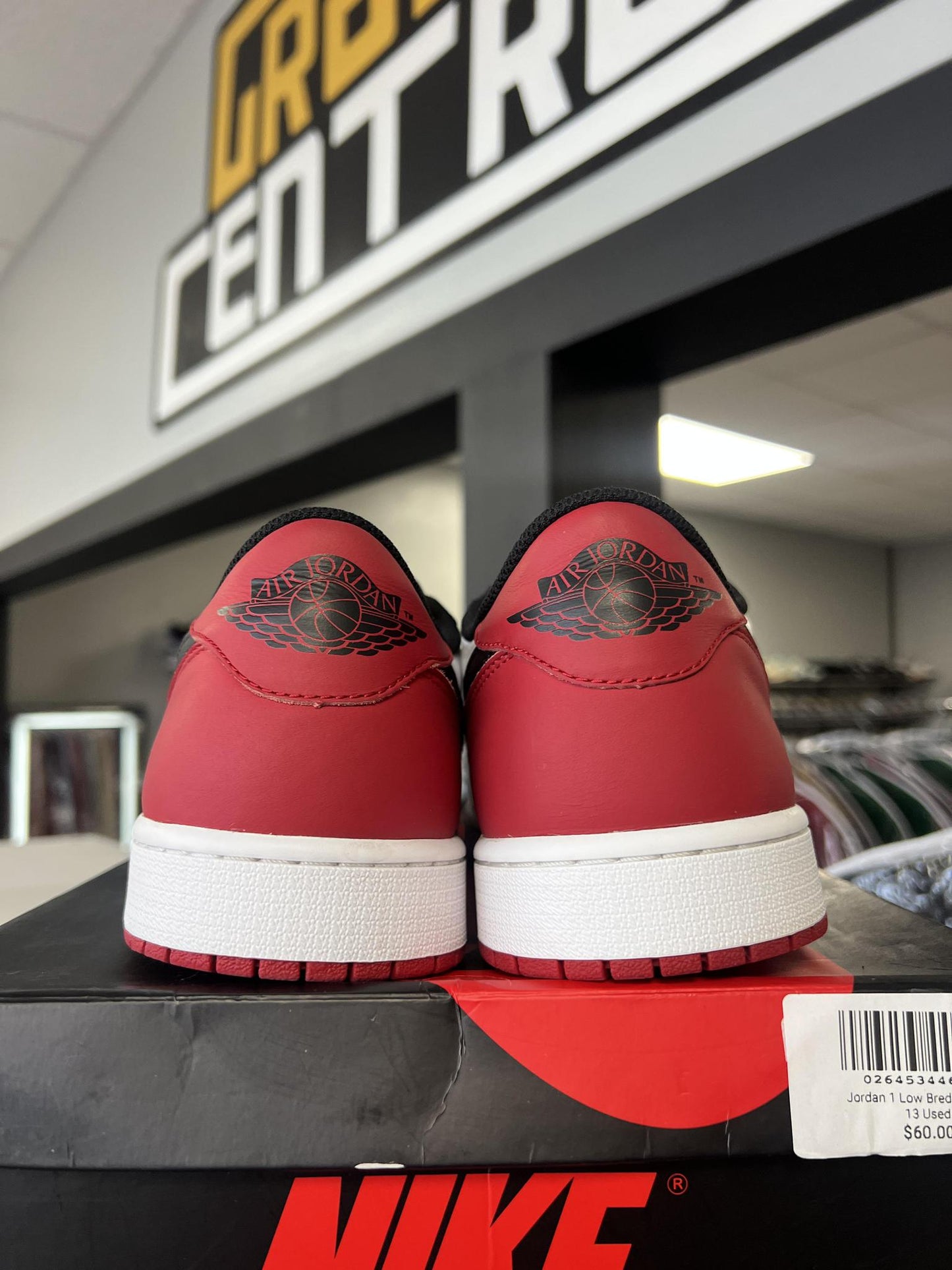 Jordan 1 Low Bred Toe Used Size 13