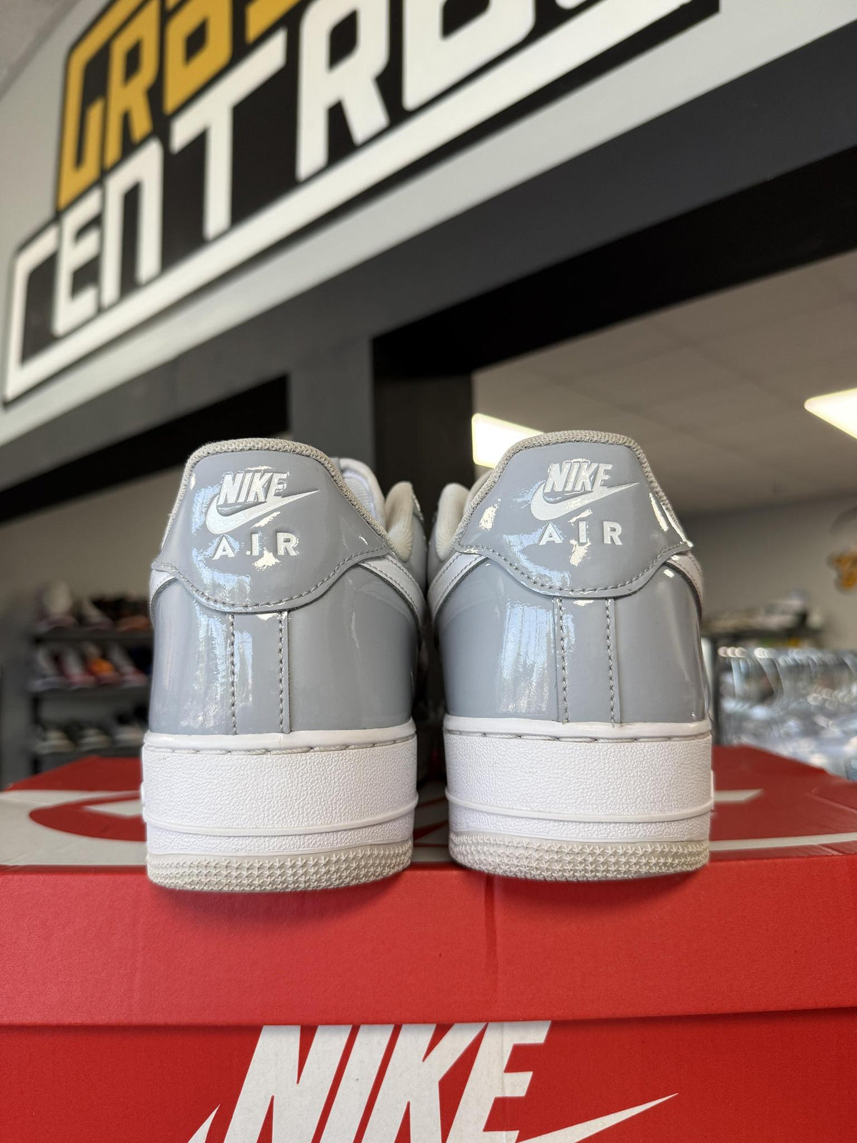 Nike AF1 "Patent Grey" Used Size 12