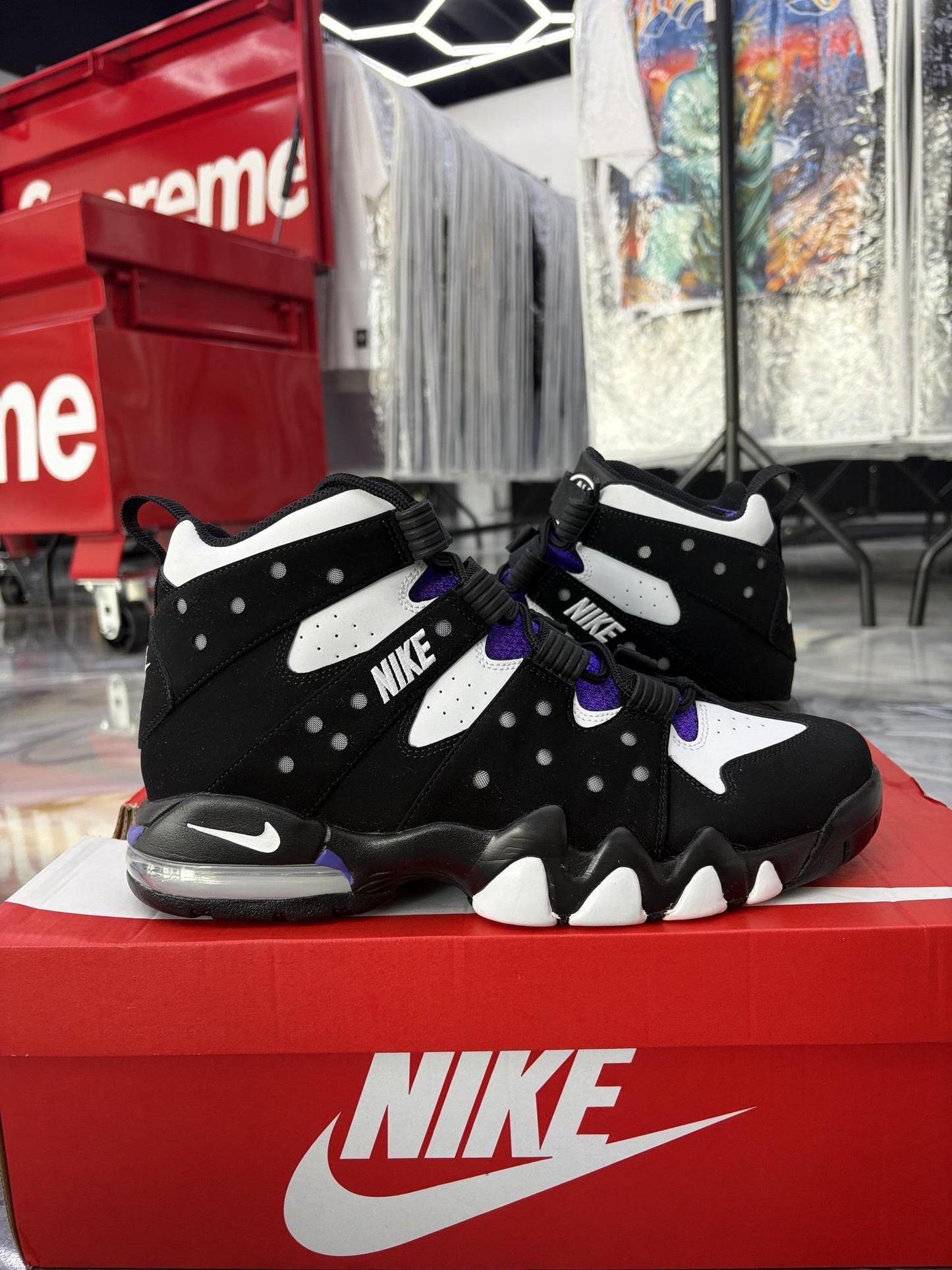 Nike Air Max2 CB '94 "Black White Purple" Used Size 10.5