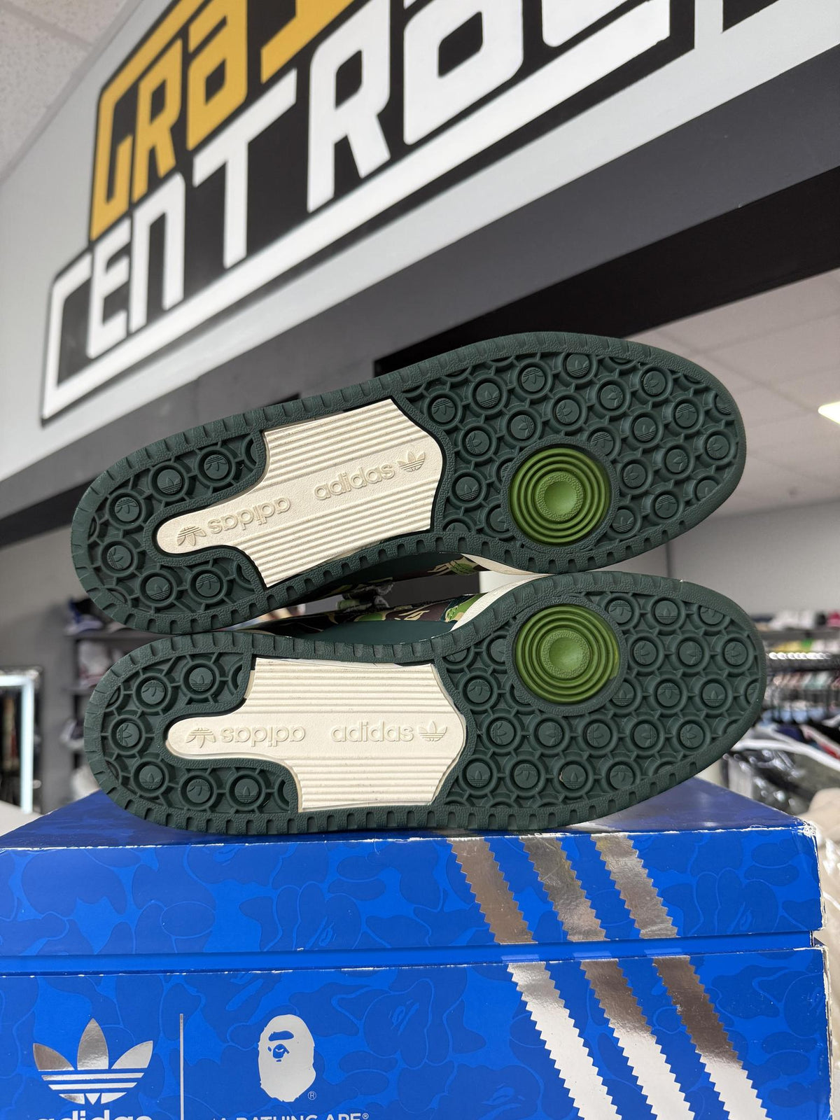 Adidas Forum 84 X Bape "Green Camo" Used Size 7.5