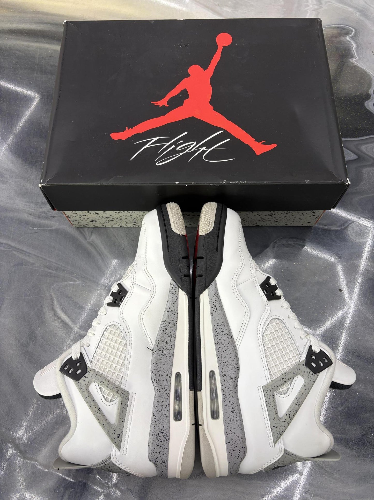 Jordan 4 "White Cement" Used Size 7Y/8.5W