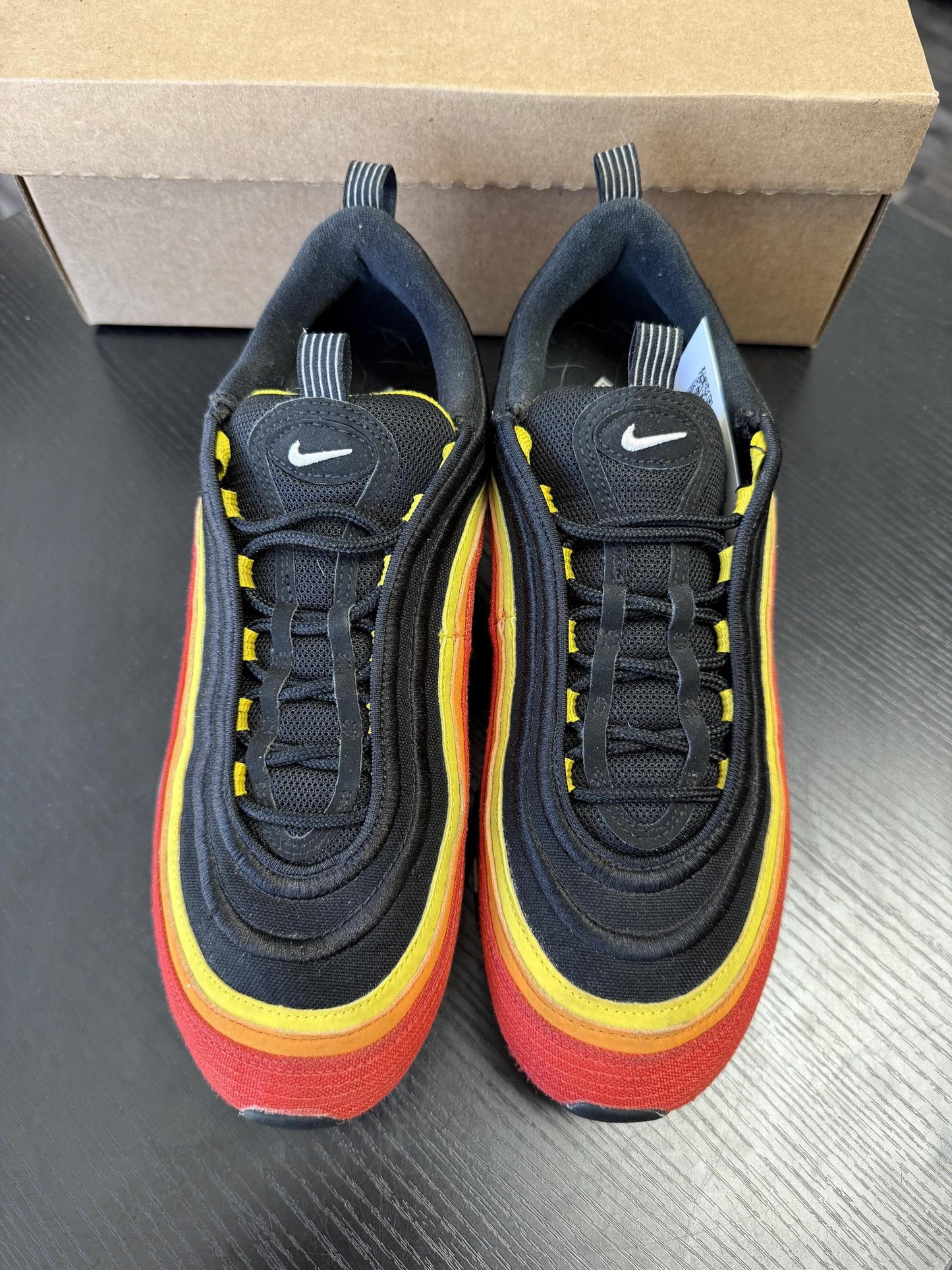 Nike Air Max 97 "Black/Red/Yellow" Used Size 10.5