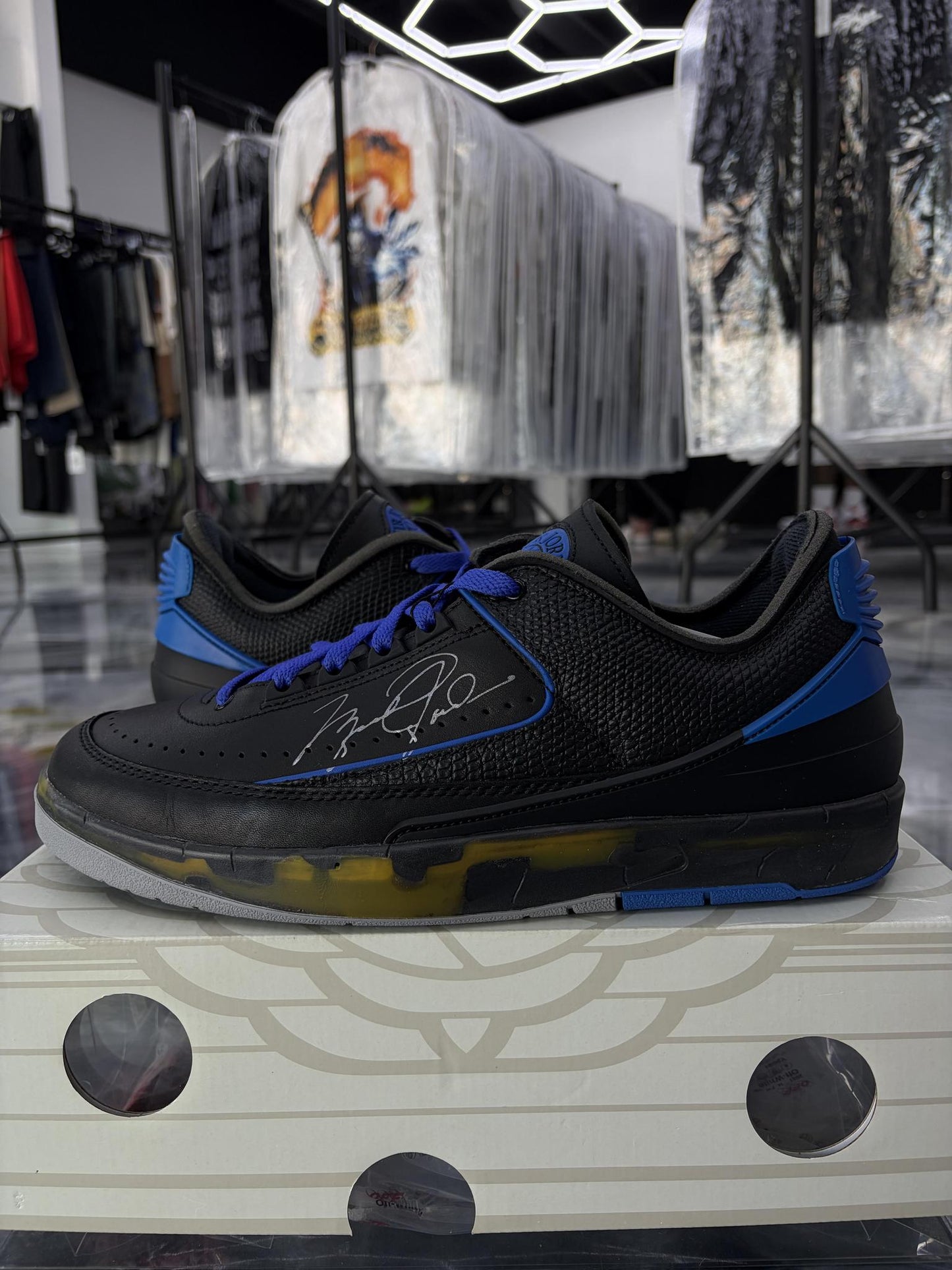 Jordan 2 Off White "Black Royal" Used Size 11